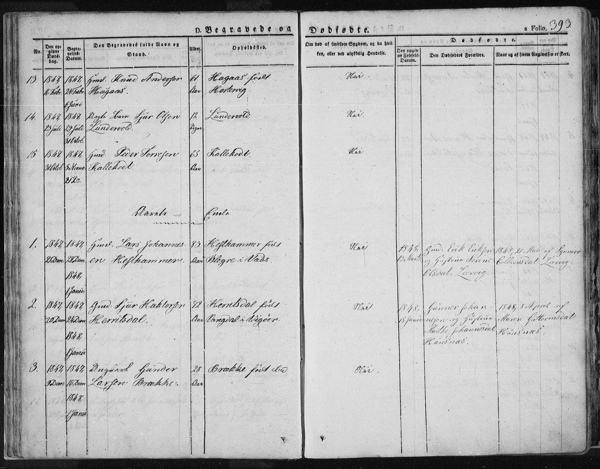 Tysvær sokneprestkontor, AV/SAST-A -101864/H/Ha/Haa/L0001: Parish register (official) no. A 1.2, 1831-1856, p. 393