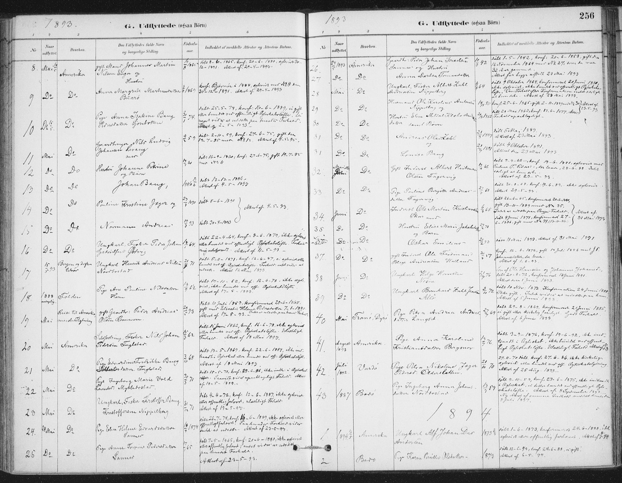 Ministerialprotokoller, klokkerbøker og fødselsregistre - Nordland, AV/SAT-A-1459/838/L0553: Parish register (official) no. 838A11, 1880-1910, p. 256