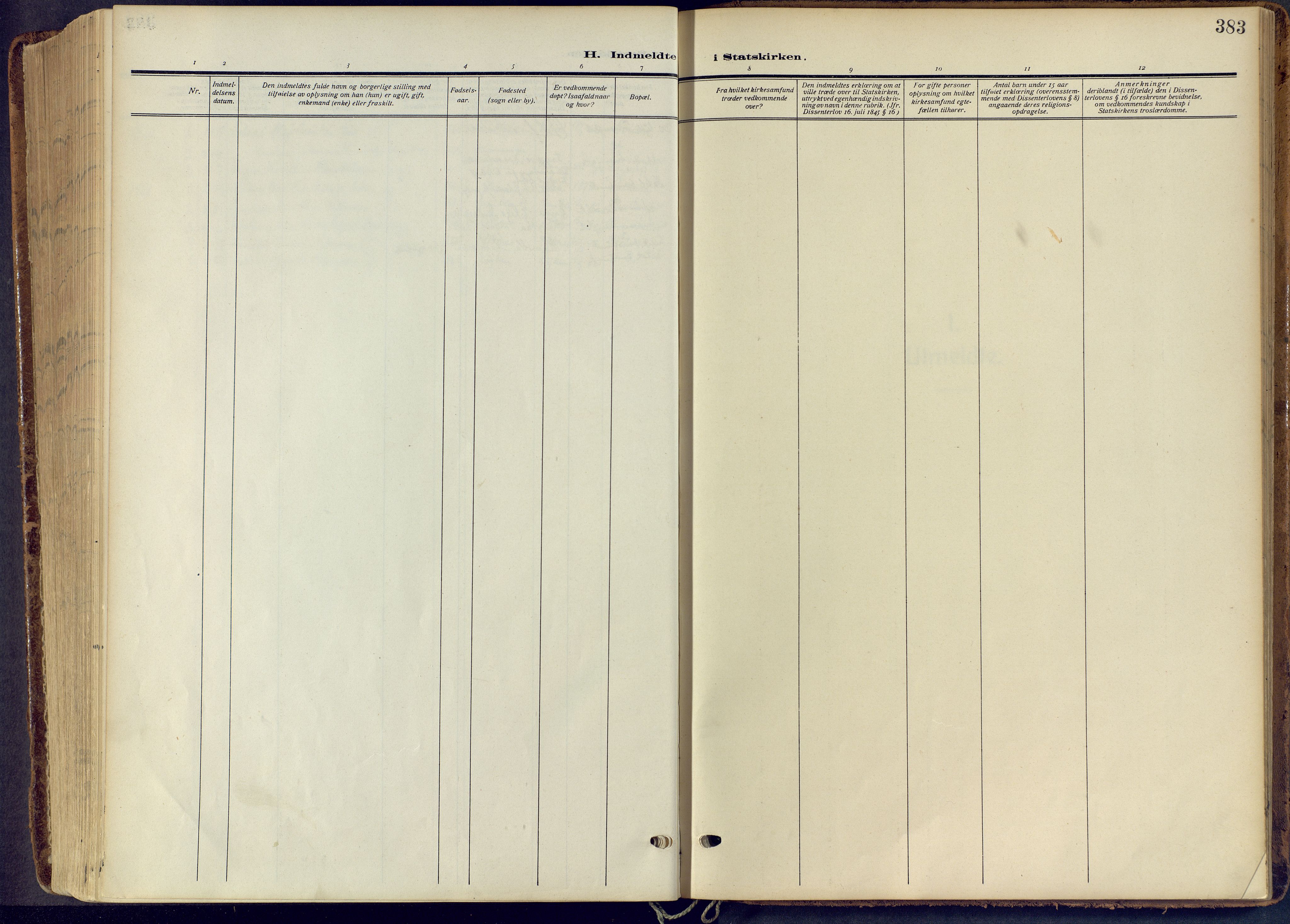 Skien kirkebøker, AV/SAKO-A-302/F/Fa/L0013: Parish register (official) no. 13, 1915-1921, p. 383