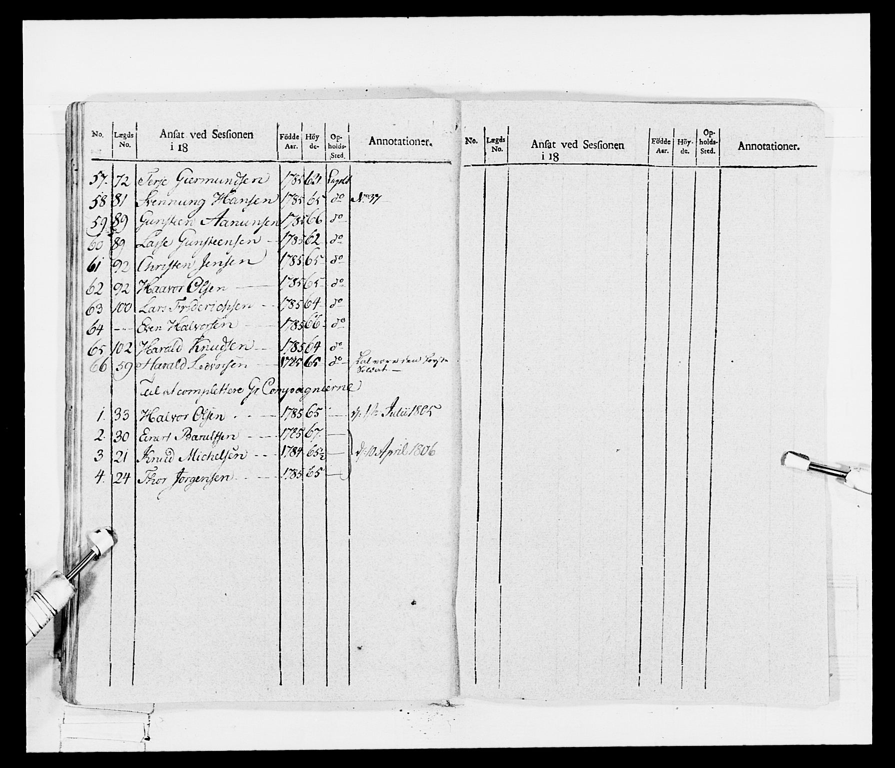 Generalitets- og kommissariatskollegiet, Det kongelige norske kommissariatskollegium, RA/EA-5420/E/Eh/L0115: Telemarkske nasjonale infanteriregiment, 1802-1805, p. 475