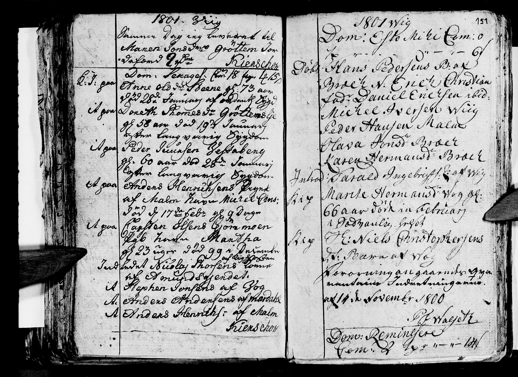 Ministerialprotokoller, klokkerbøker og fødselsregistre - Nordland, AV/SAT-A-1459/812/L0184: Parish register (copy) no. 812C02, 1793-1809, p. 151