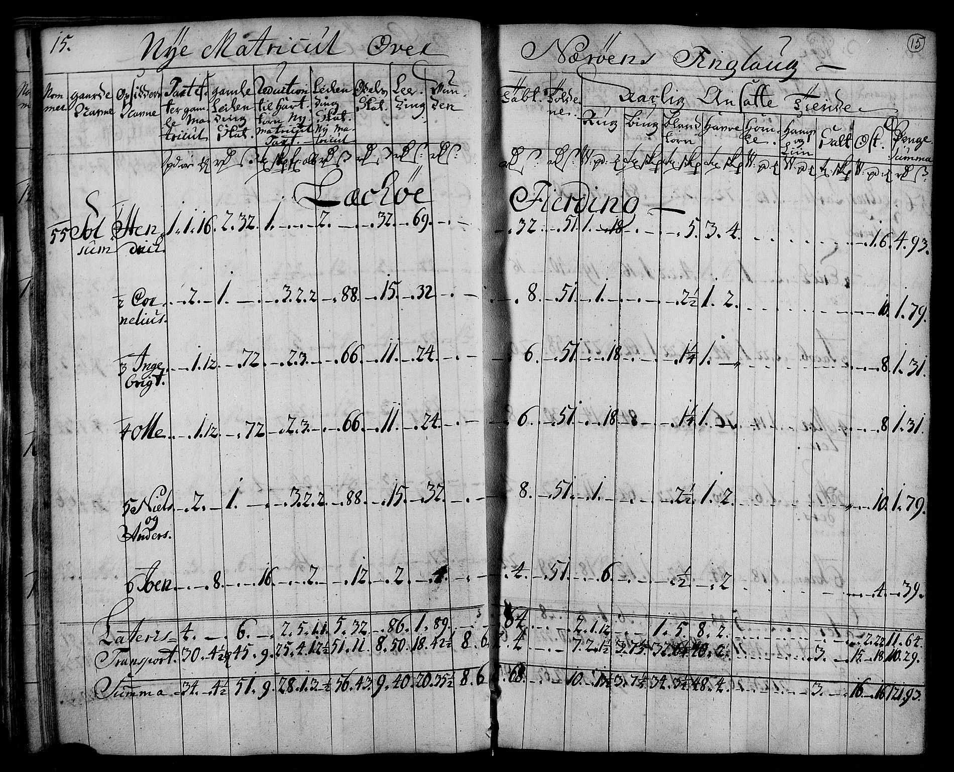 Rentekammeret inntil 1814, Realistisk ordnet avdeling, RA/EA-4070/N/Nb/Nbf/L0169: Namdalen matrikkelprotokoll, 1723, p. 16