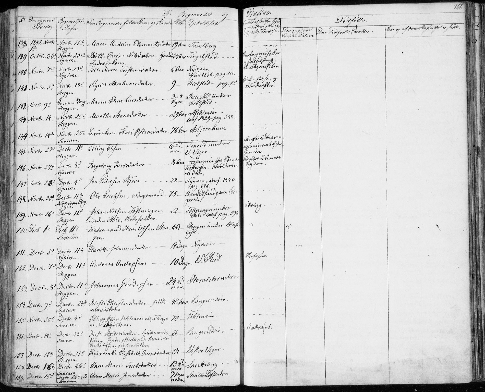 Modum kirkebøker, AV/SAKO-A-234/F/Fa/L0007: Parish register (official) no. 7, 1841-1850, p. 351