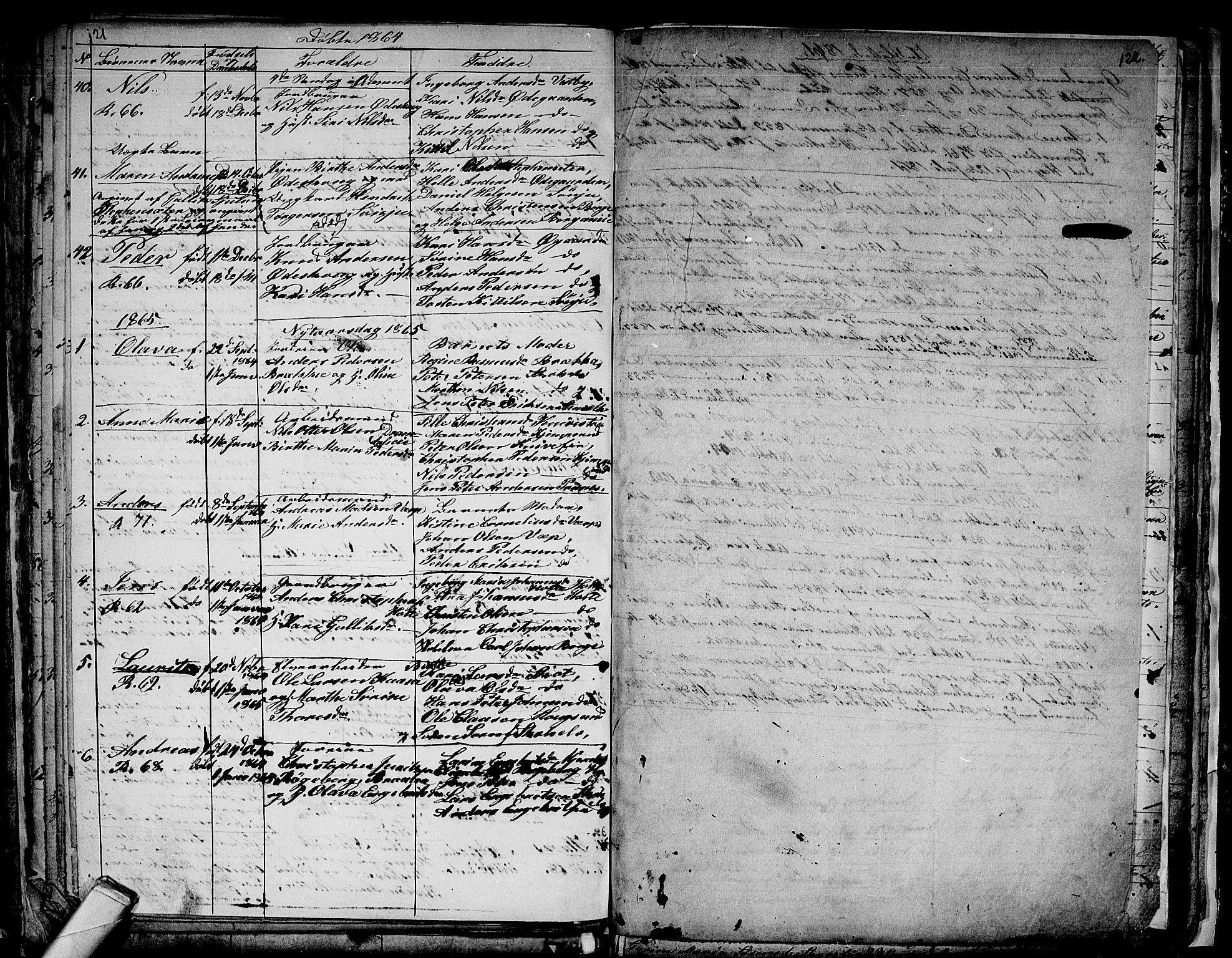 Eiker kirkebøker, SAKO/A-4/G/Gb/L0001: Parish register (copy) no. II 1, 1844-1864, p. 121-122