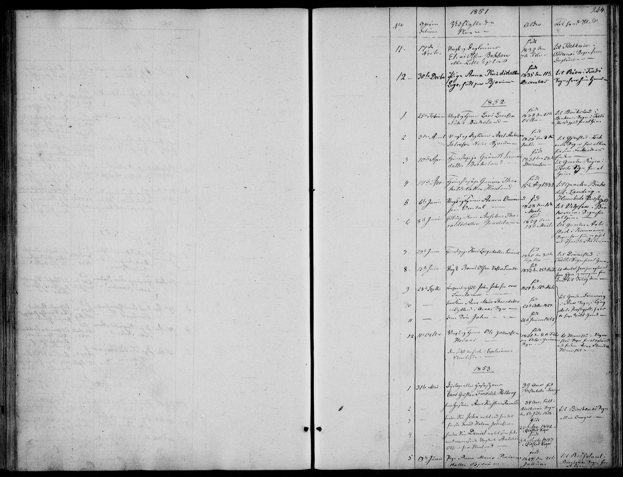 Hægebostad sokneprestkontor, AV/SAK-1111-0024/F/Fa/Faa/L0004: Parish register (official) no. A 4, 1834-1864, p. 264