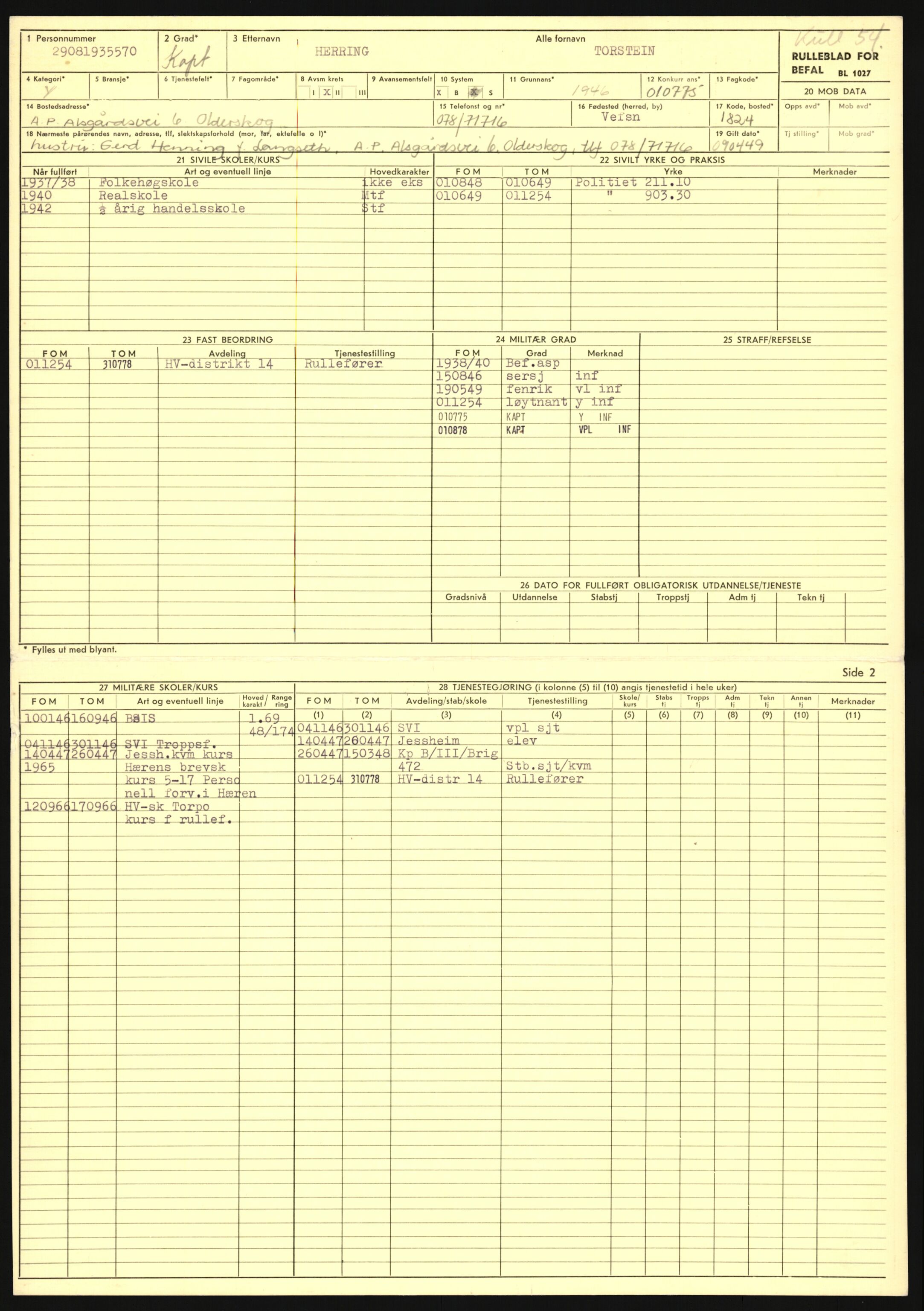 Forsvaret, Sør-Hålogaland landforsvar, AV/RA-RAFA-2552/P/Pa/L0303: Personellmapper for slettet personell, yrkesbefal og vernepliktig befal, født 1917-1920, 1936-1980, p. 481