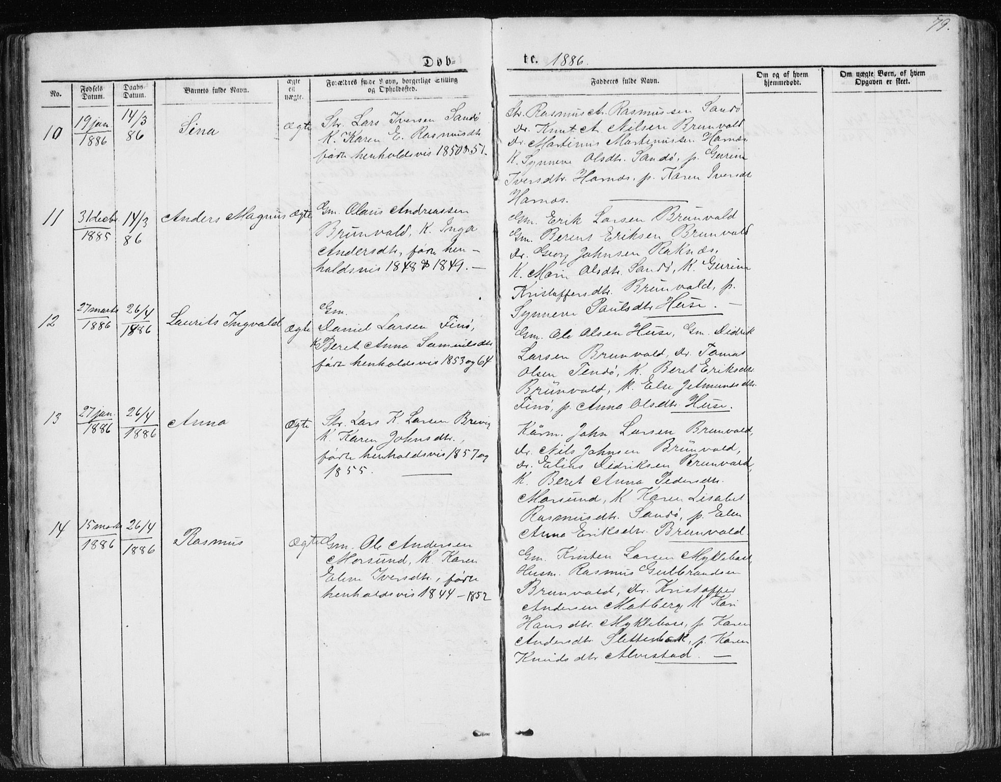 Ministerialprotokoller, klokkerbøker og fødselsregistre - Møre og Romsdal, AV/SAT-A-1454/561/L0732: Parish register (copy) no. 561C02, 1867-1900, p. 79