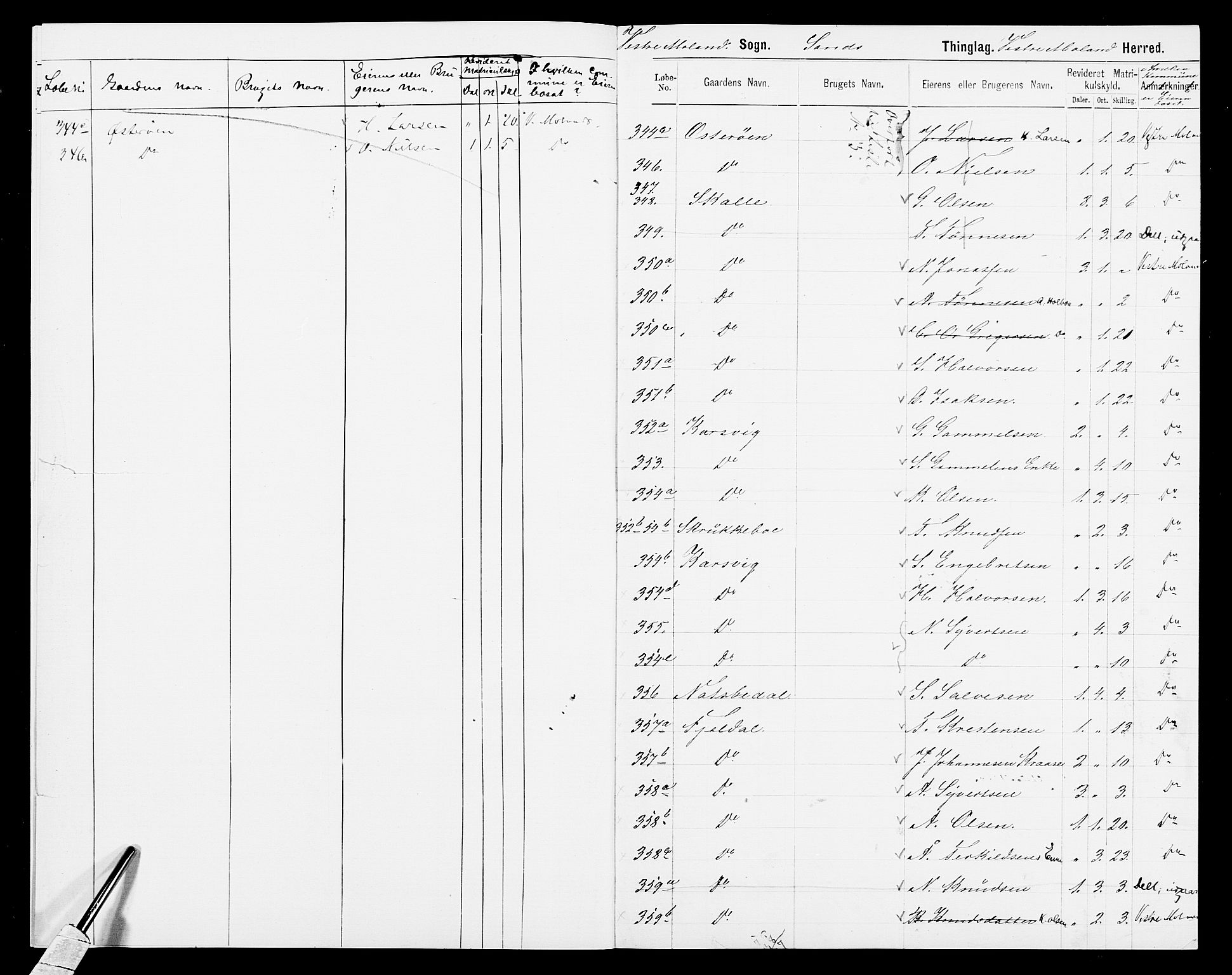 SAK, 1875 census for 0926L Vestre Moland/Vestre Moland, 1875, p. 7