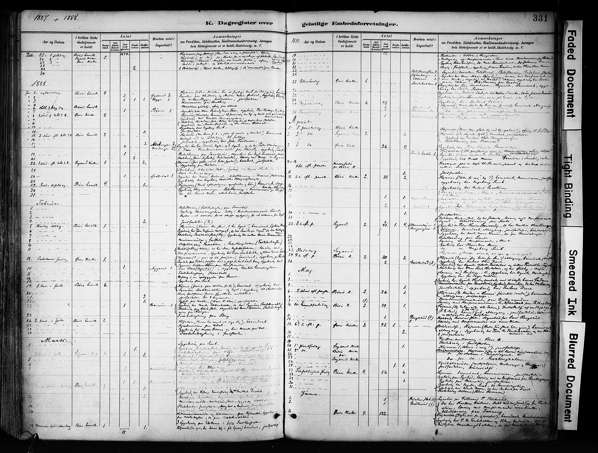 Biri prestekontor, AV/SAH-PREST-096/H/Ha/Haa/L0009: Parish register (official) no. 9, 1887-1900, p. 331