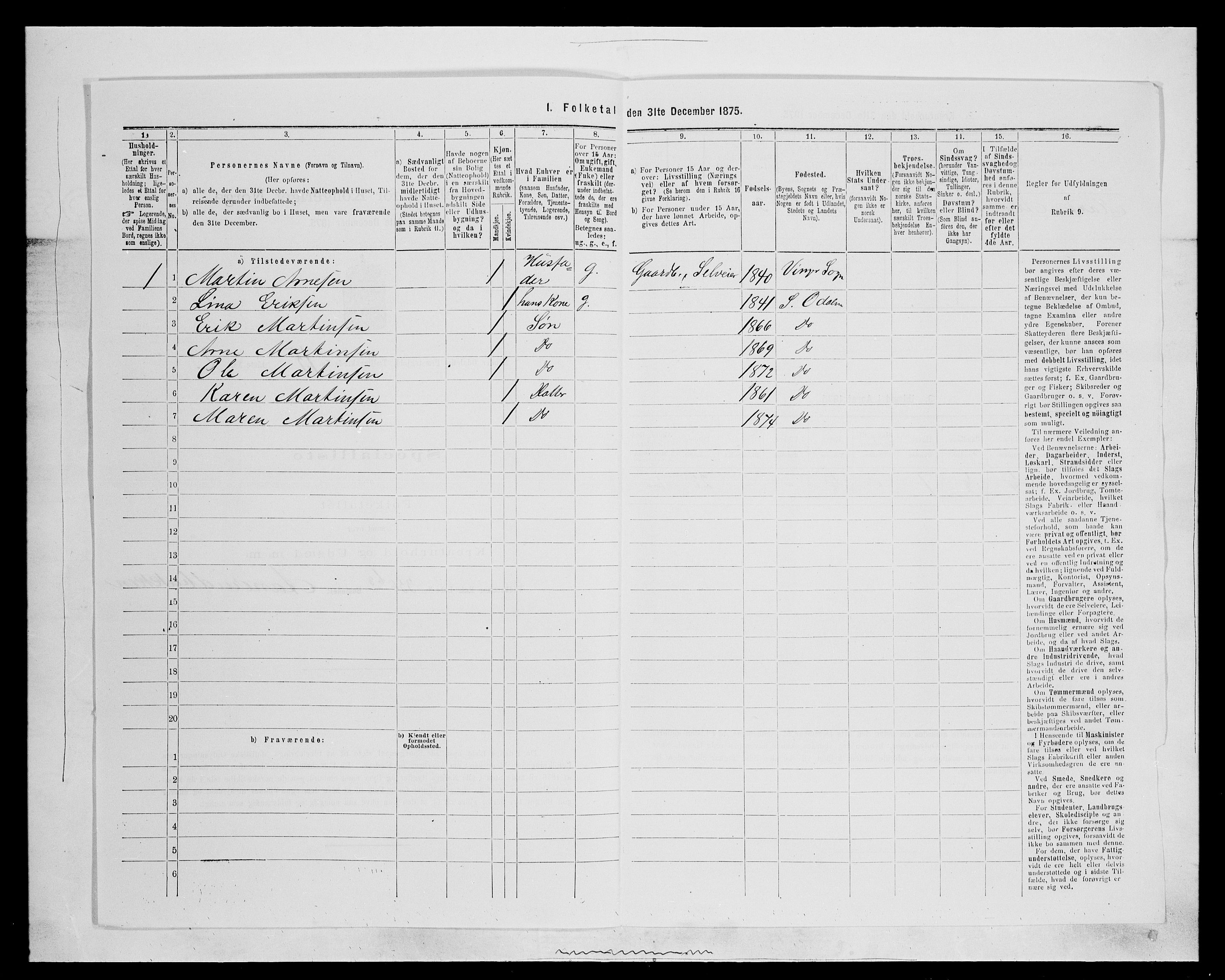 SAH, 1875 census for 0419P Sør-Odal, 1875, p. 1380