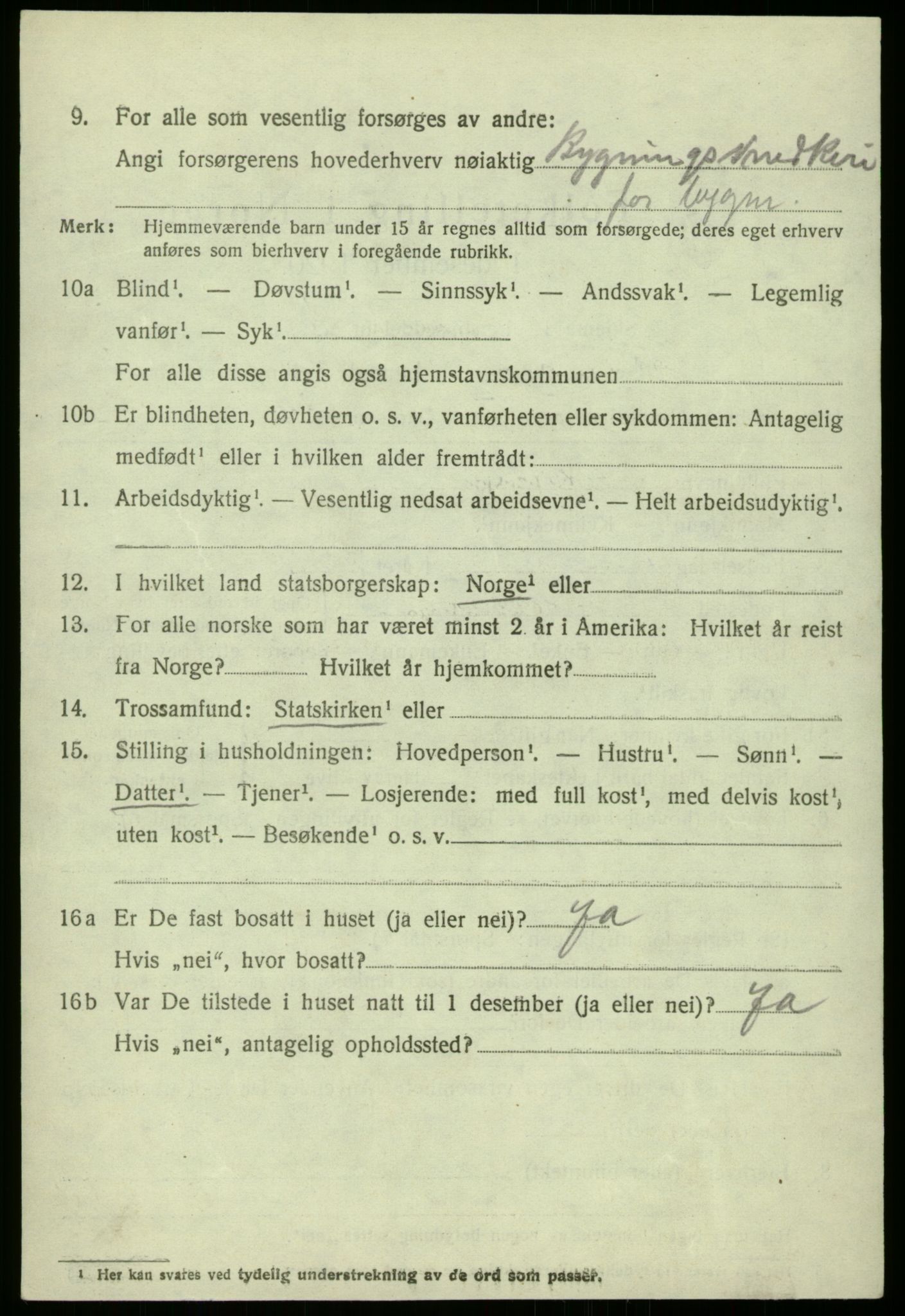 SAB, 1920 census for Manger, 1920, p. 2088