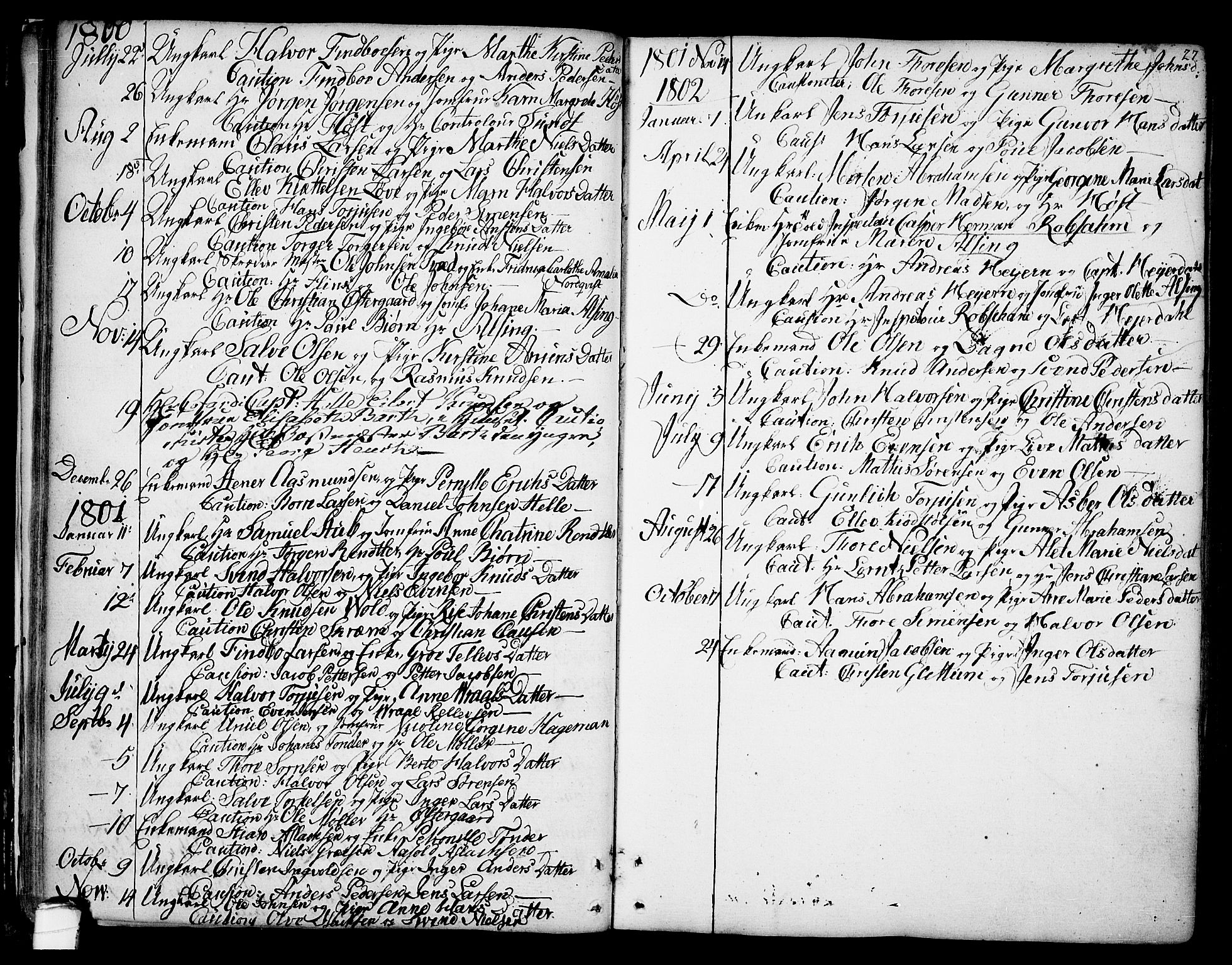 Kragerø kirkebøker, AV/SAKO-A-278/F/Fa/L0002: Parish register (official) no. 2, 1767-1802, p. 27