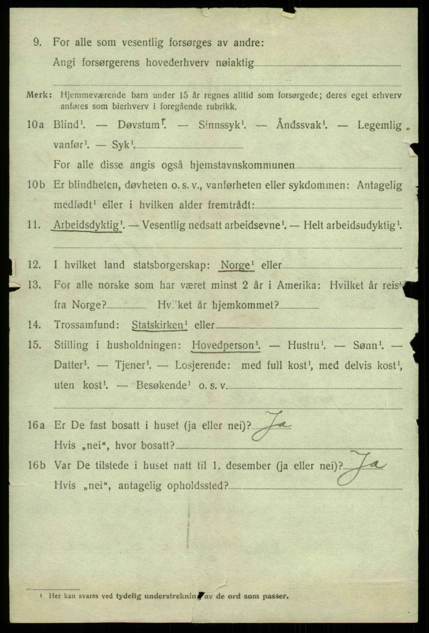 SAB, 1920 census for Granvin, 1920, p. 2355