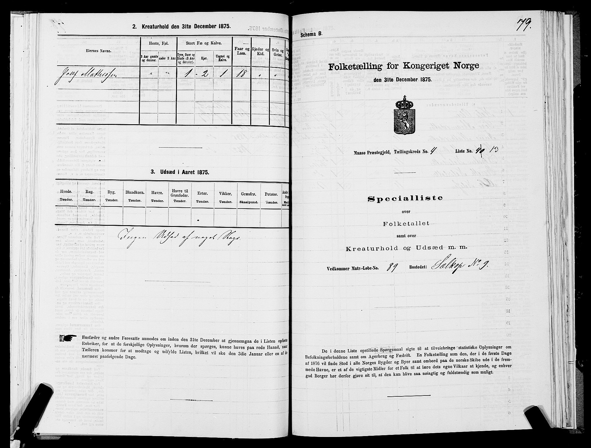 SATØ, 1875 census for 2018P Måsøy, 1875, p. 1079