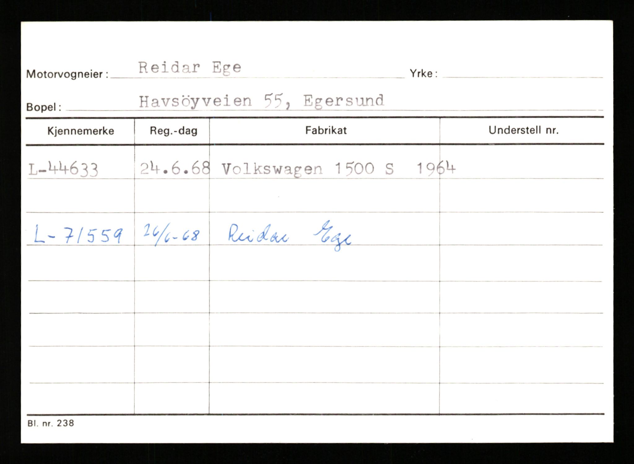 Stavanger trafikkstasjon, SAST/A-101942/0/G/L0006: Registreringsnummer: 34250 - 49007, 1930-1971, p. 2686