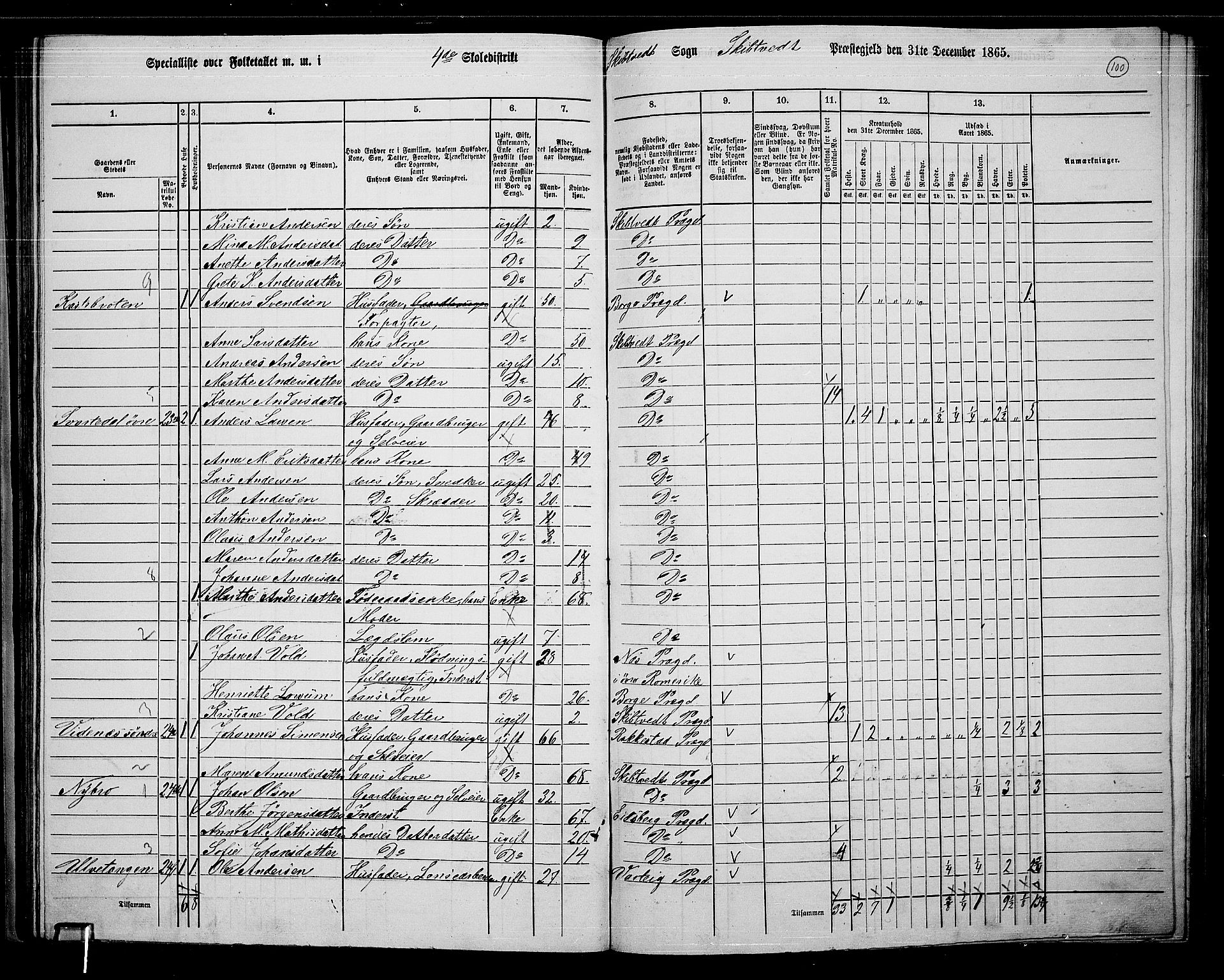 RA, 1865 census for Skiptvet, 1865, p. 90