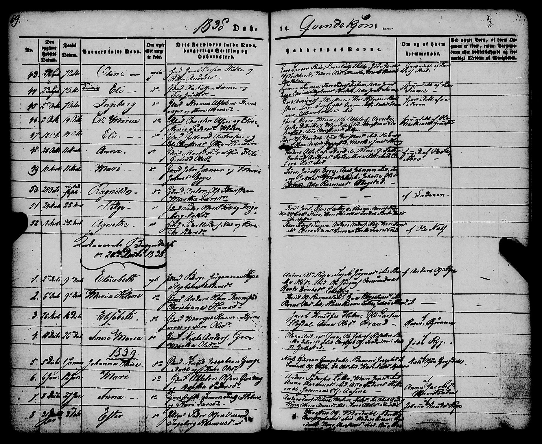 Gloppen sokneprestembete, AV/SAB-A-80101/H/Haa/Haaa/L0008: Parish register (official) no. A 8, 1837-1855, p. 69