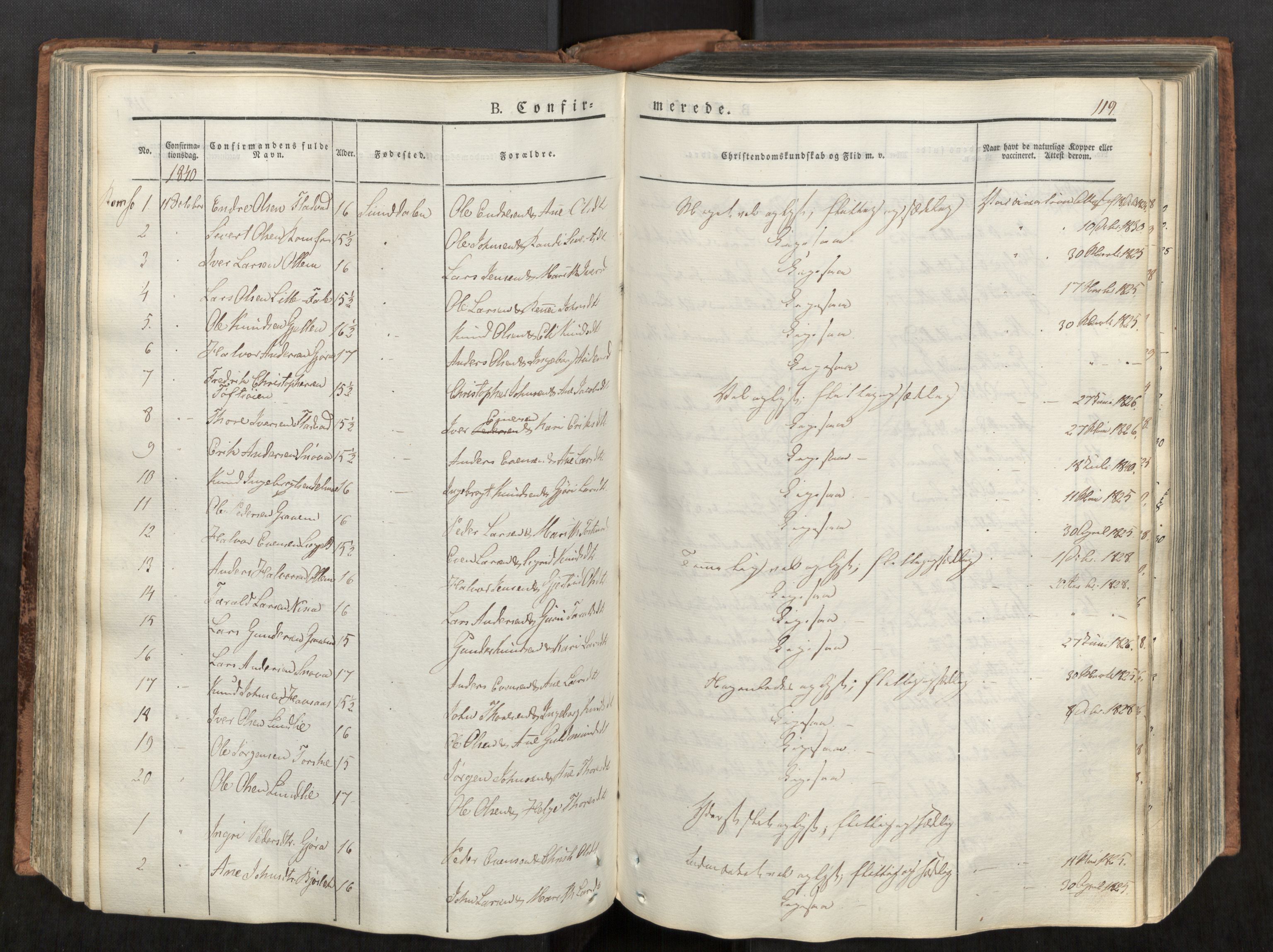 Ministerialprotokoller, klokkerbøker og fødselsregistre - Møre og Romsdal, AV/SAT-A-1454/590/L1012: Parish register (official) no. 590A04, 1832-1846, p. 119