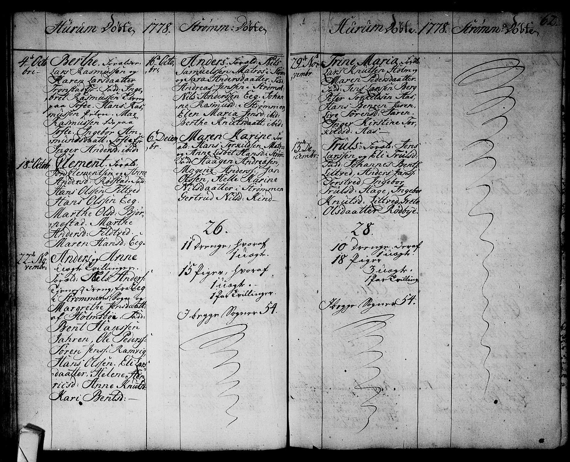 Hurum kirkebøker, AV/SAKO-A-229/F/Fa/L0007: Parish register (official) no. 7, 1771-1810, p. 62