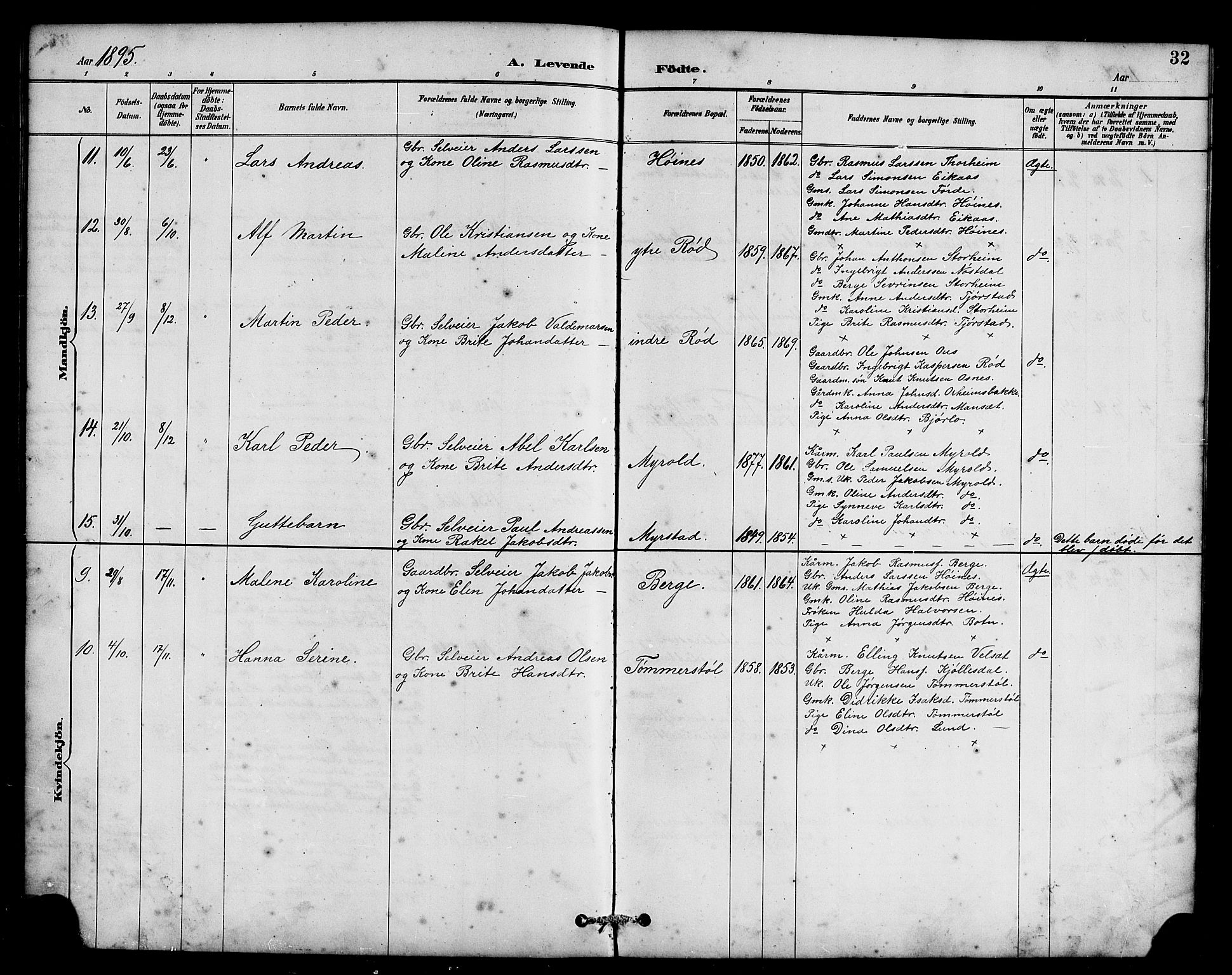 Eid sokneprestembete, AV/SAB-A-82301/H/Hab/Habc/L0002: Parish register (copy) no. C 2, 1887-1906, p. 32