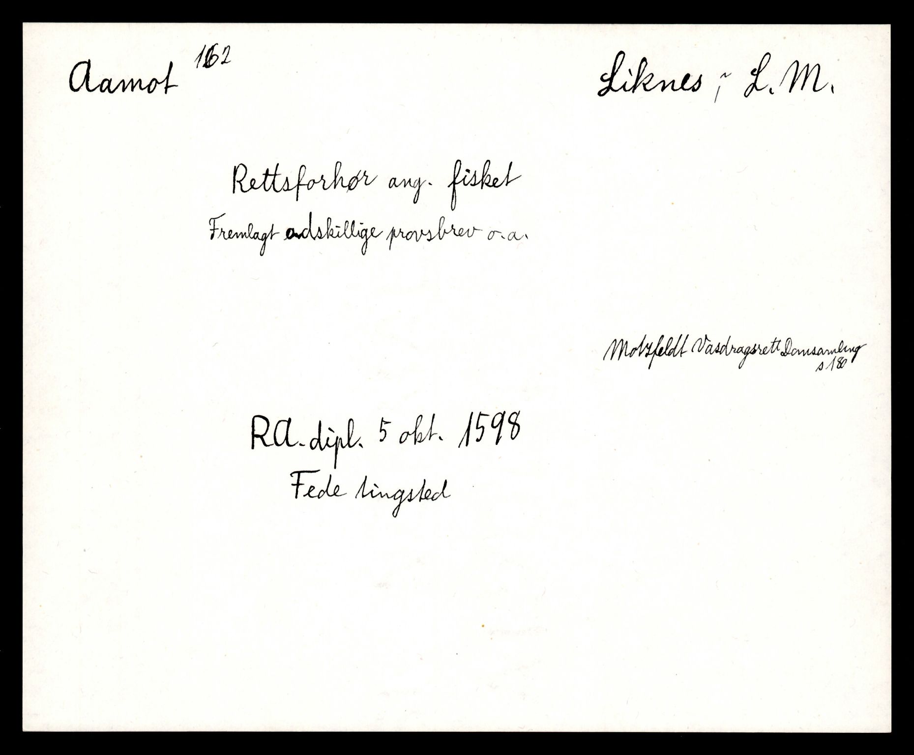 Riksarkivets diplomsamling, AV/RA-EA-5965/F35/F35e/L0026: Registreringssedler Vest-Agder 2, 1400-1700, p. 423