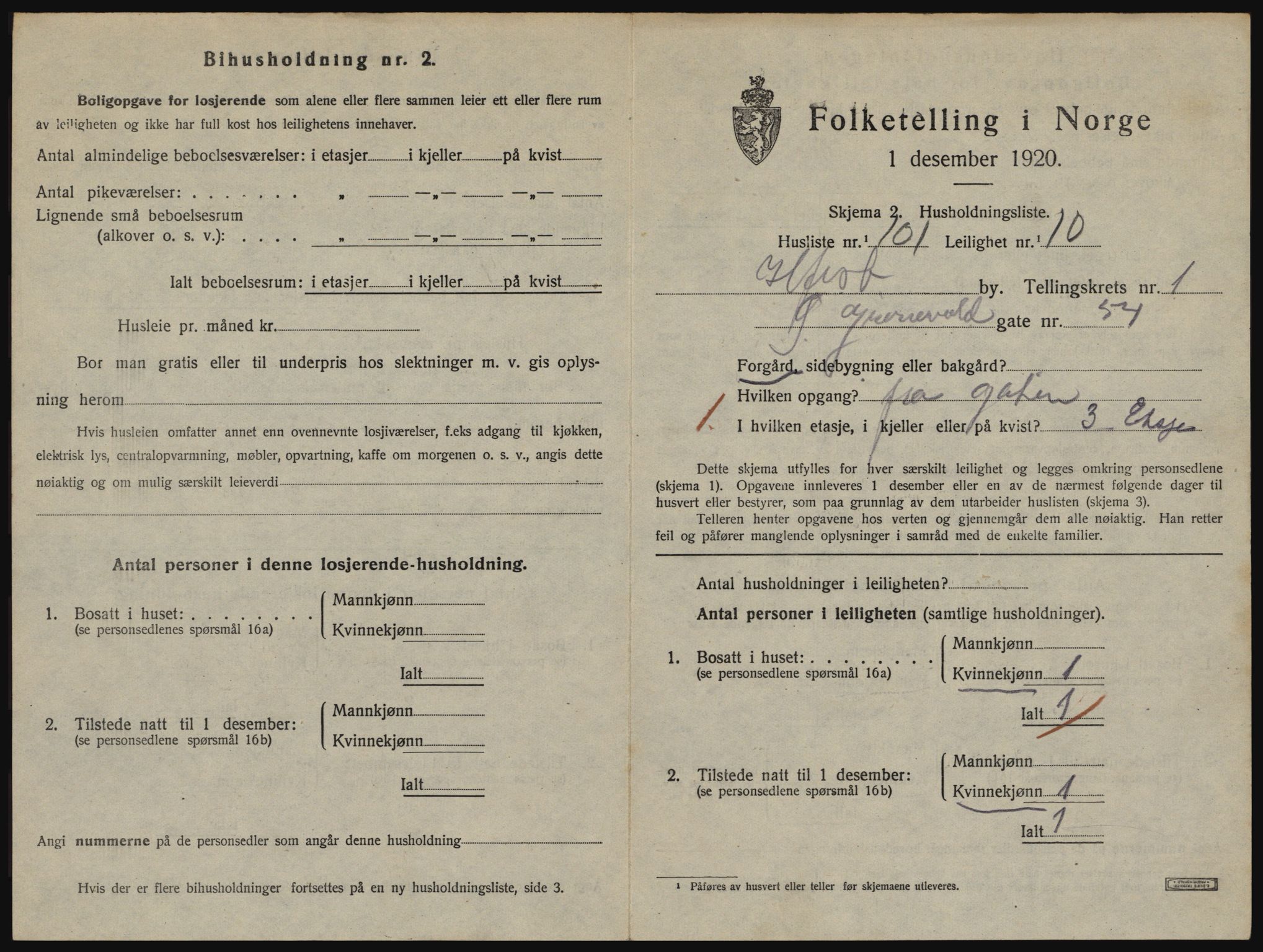 SATØ, 1920 census for Hammerfest, 1920, p. 1342