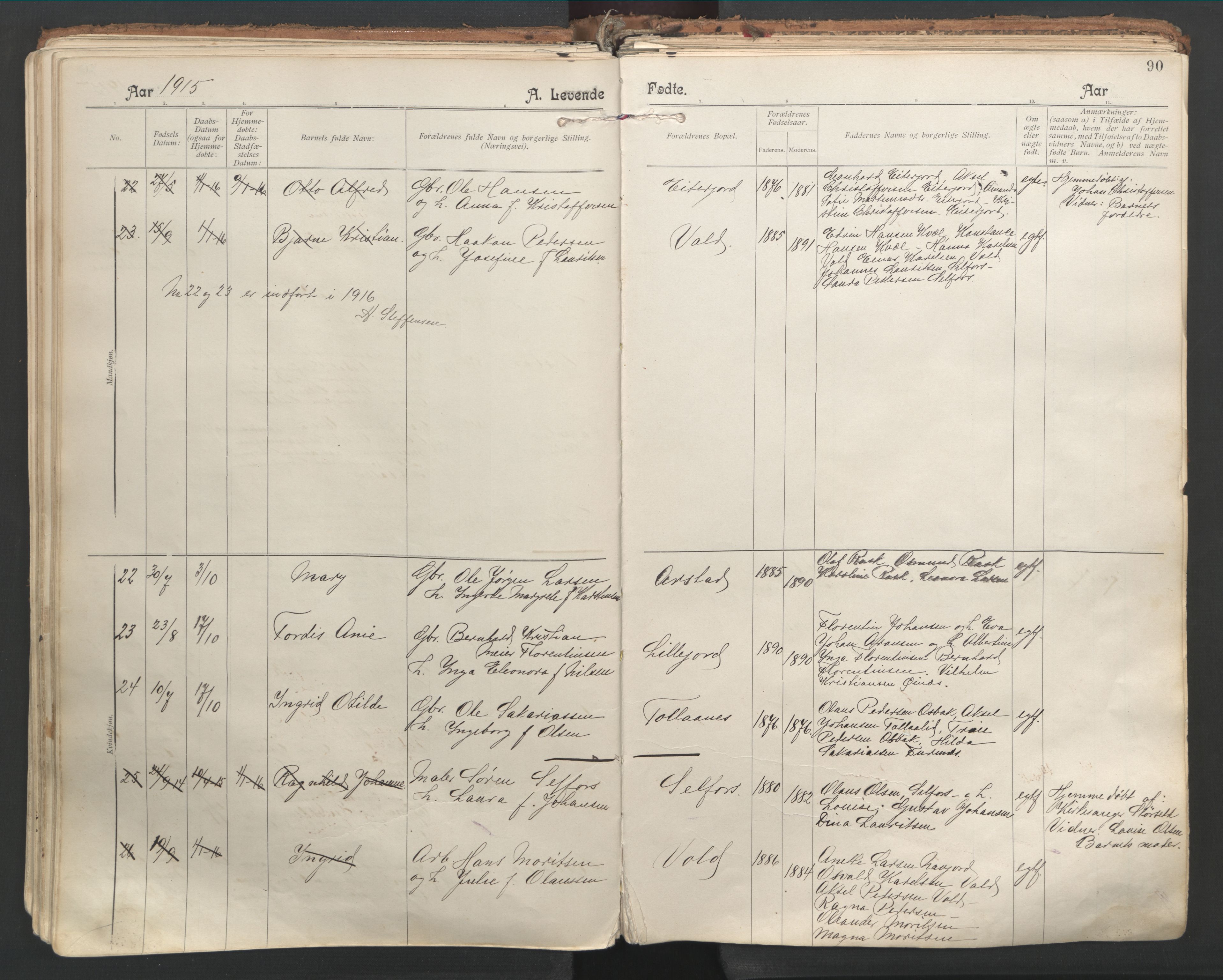 Ministerialprotokoller, klokkerbøker og fødselsregistre - Nordland, AV/SAT-A-1459/846/L0647: Parish register (official) no. 846A05, 1902-1915, p. 90