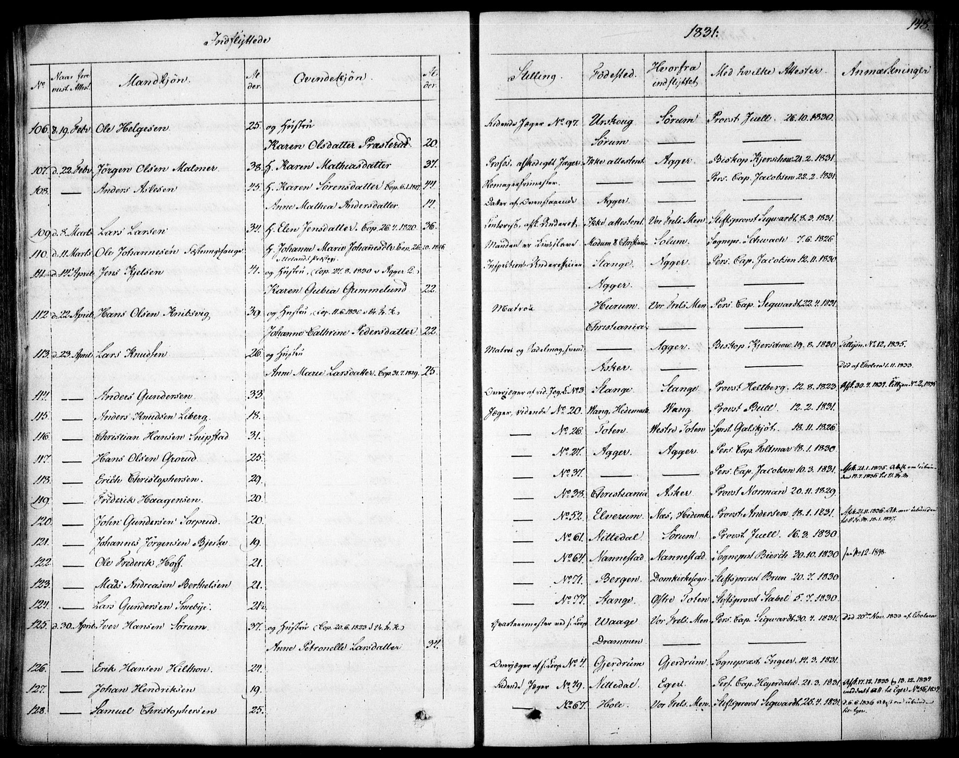 Garnisonsmenigheten Kirkebøker, AV/SAO-A-10846/F/Fa/L0007: Parish register (official) no. 7, 1828-1881, p. 148