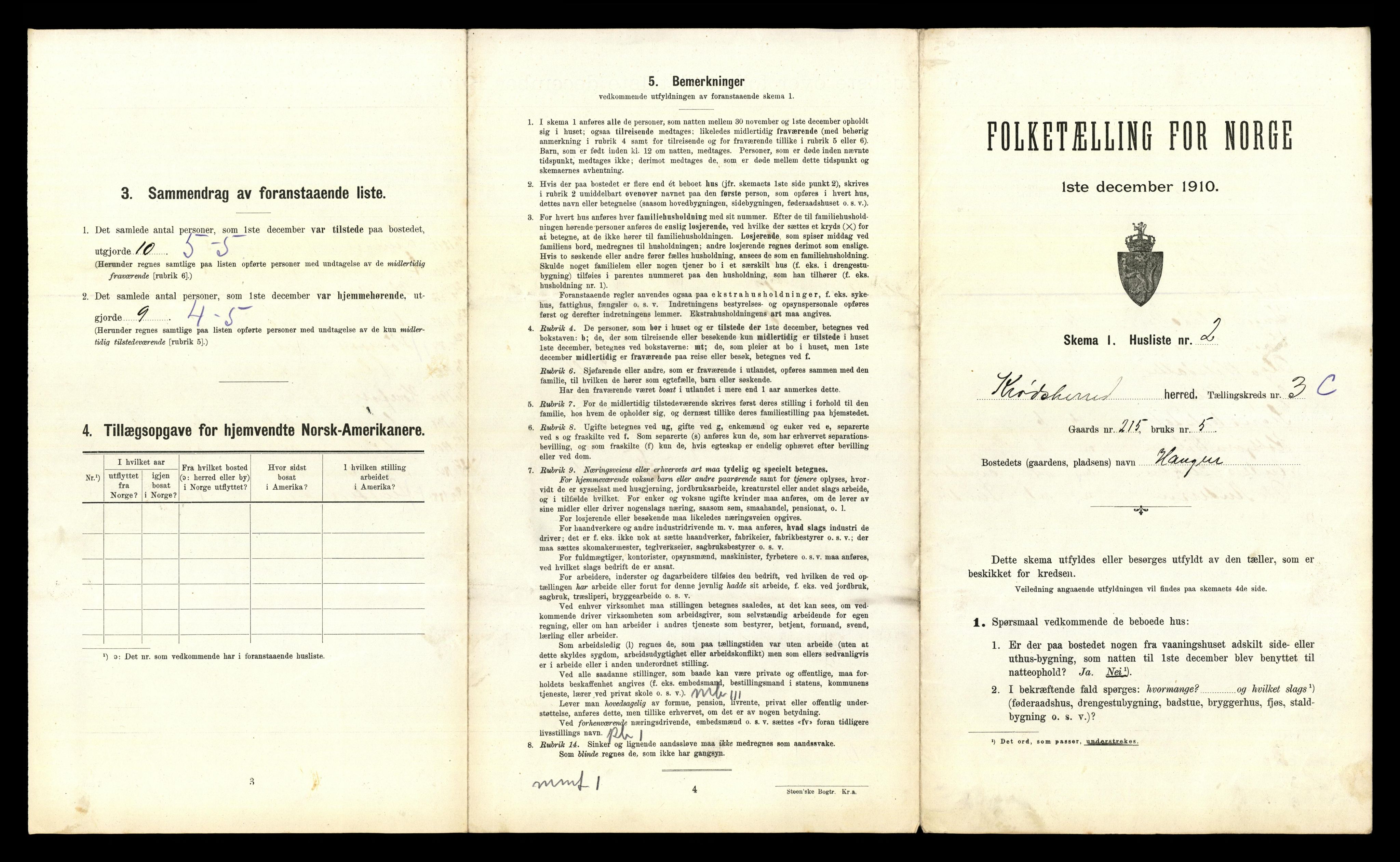 RA, 1910 census for Krødsherad, 1910, p. 605