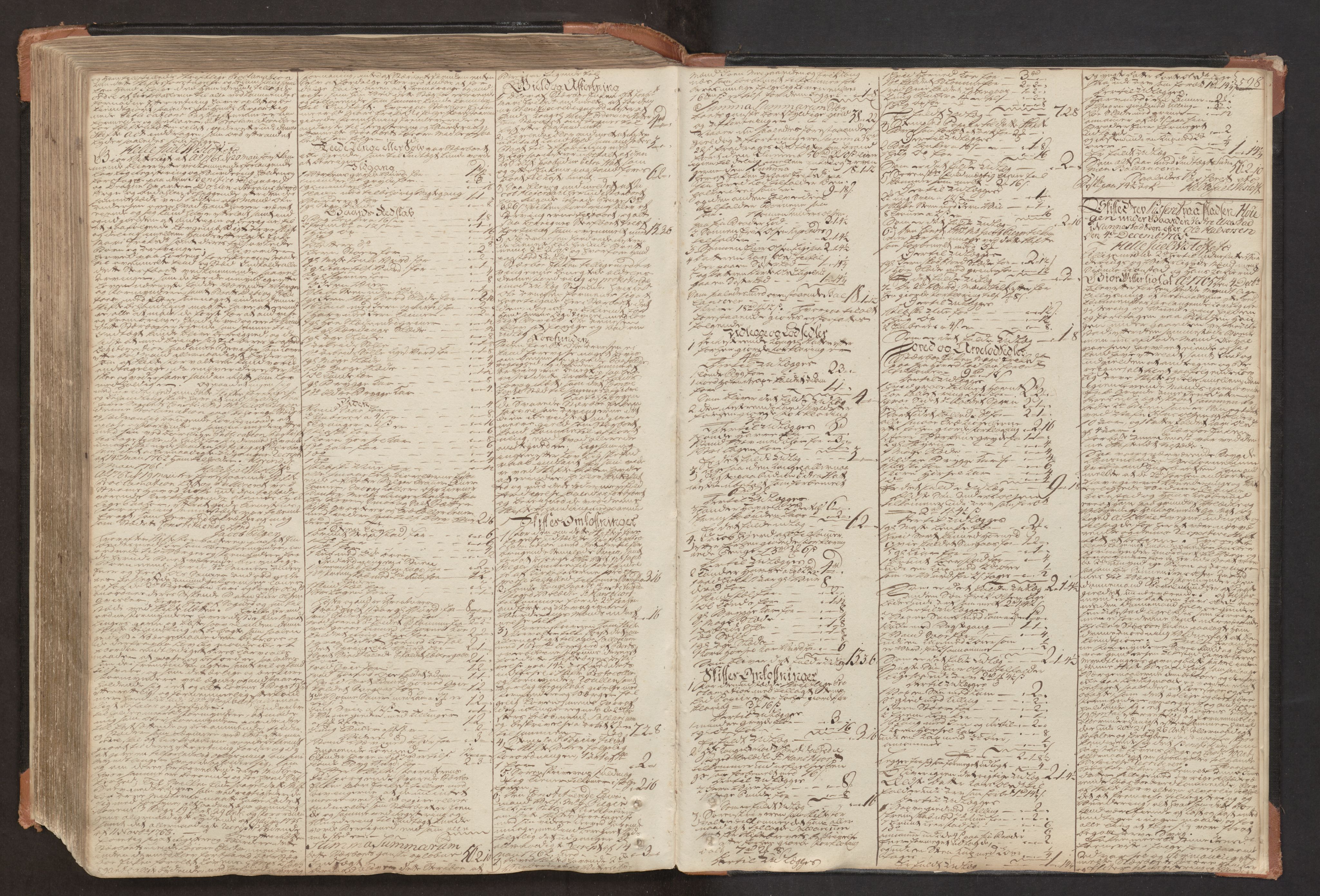 Øvre Romerike sorenskriveri, AV/SAO-A-10649/H/Hb/L0008c: Skifteprotokoll nr. 8c, 1763-1765, p. 597b-598a