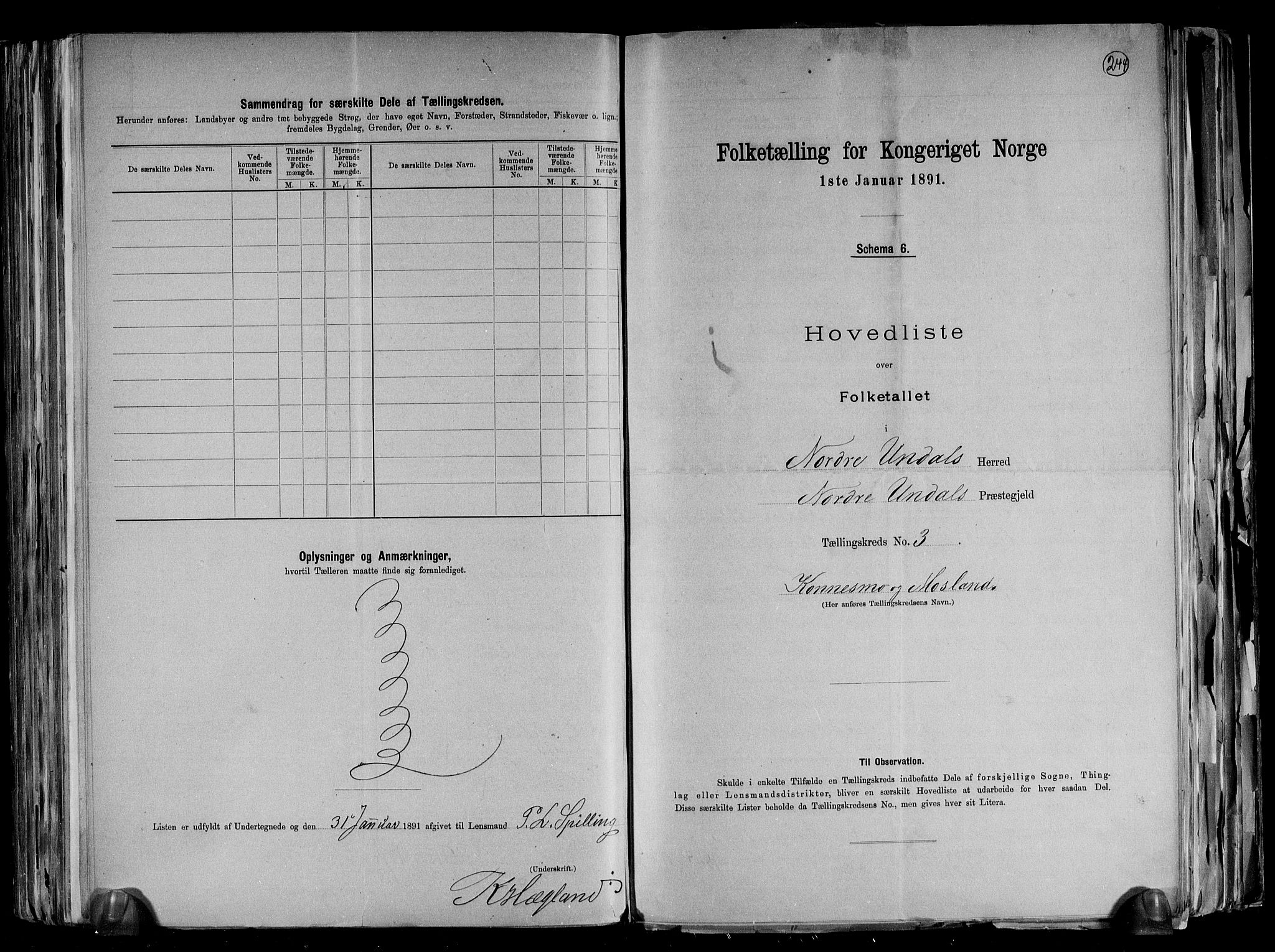 RA, 1891 census for 1028 Nord-Audnedal, 1891, p. 9