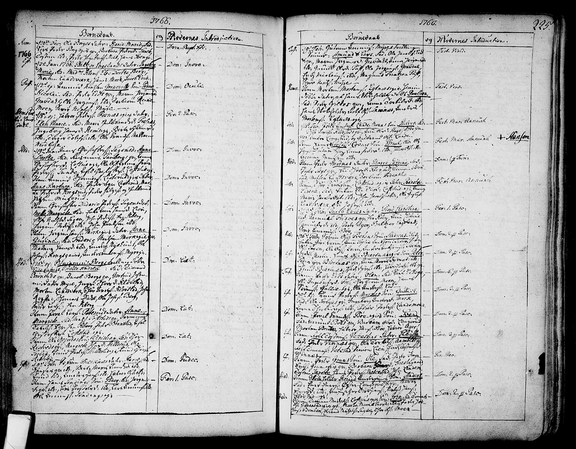 Sandsvær kirkebøker, SAKO/A-244/F/Fa/L0002a: Parish register (official) no. I 2, 1725-1809, p. 225
