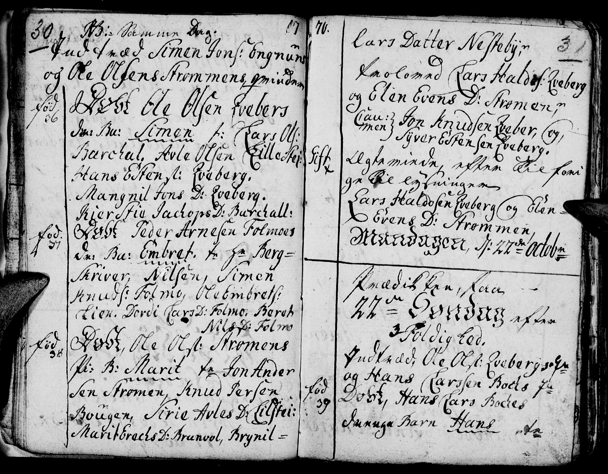 Tynset prestekontor, SAH/PREST-058/H/Ha/Hab/L0009: Parish register (official) no. 9, 1769-1781, p. 30-31