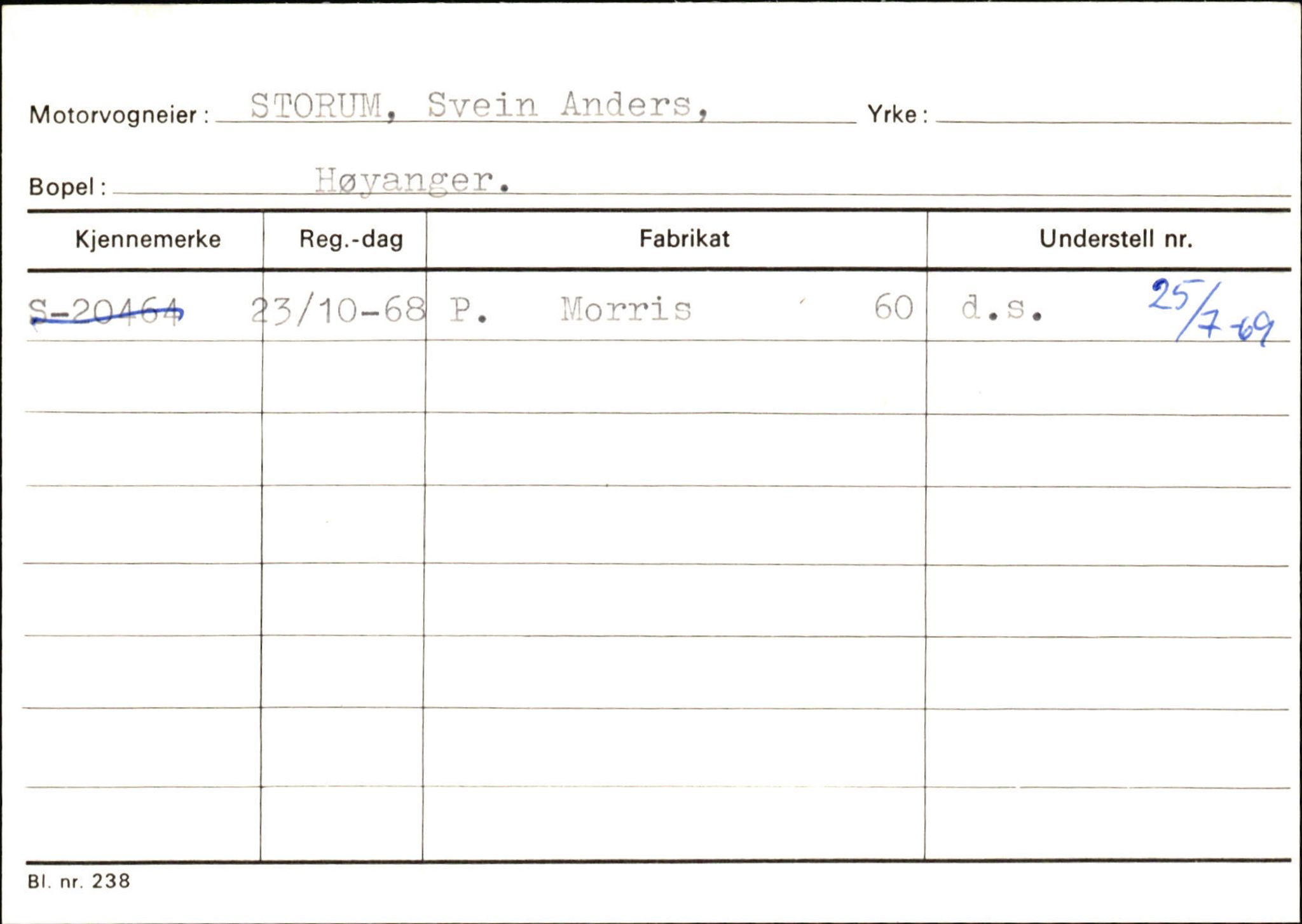 Statens vegvesen, Sogn og Fjordane vegkontor, AV/SAB-A-5301/4/F/L0131: Eigarregister Høyanger P-Å. Stryn S-Å, 1945-1975, p. 367