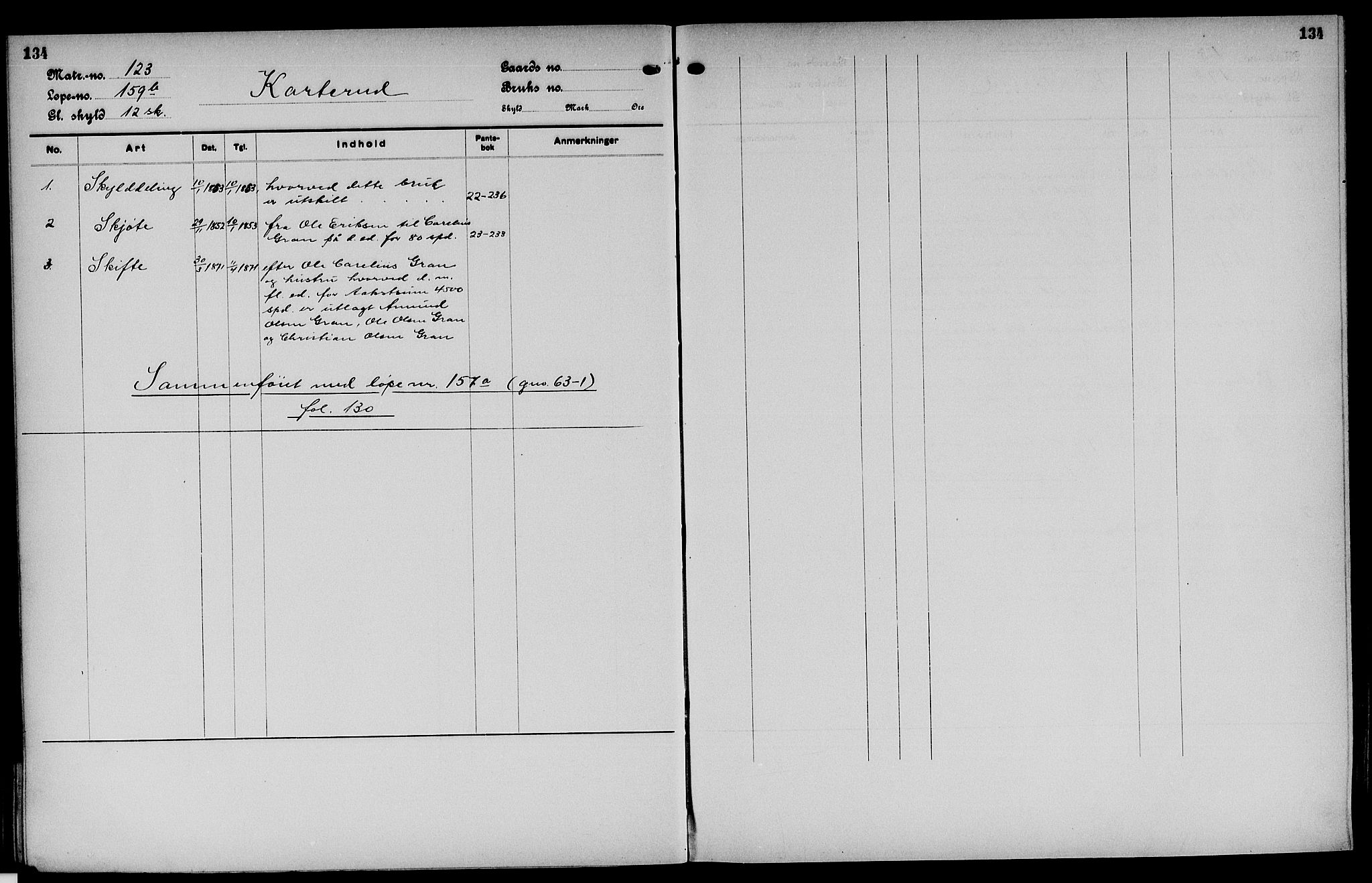 Vinger og Odal sorenskriveri, SAH/TING-022/H/Ha/Hac/Hacc/L0010: Mortgage register no. 3.10, 1923, p. 134
