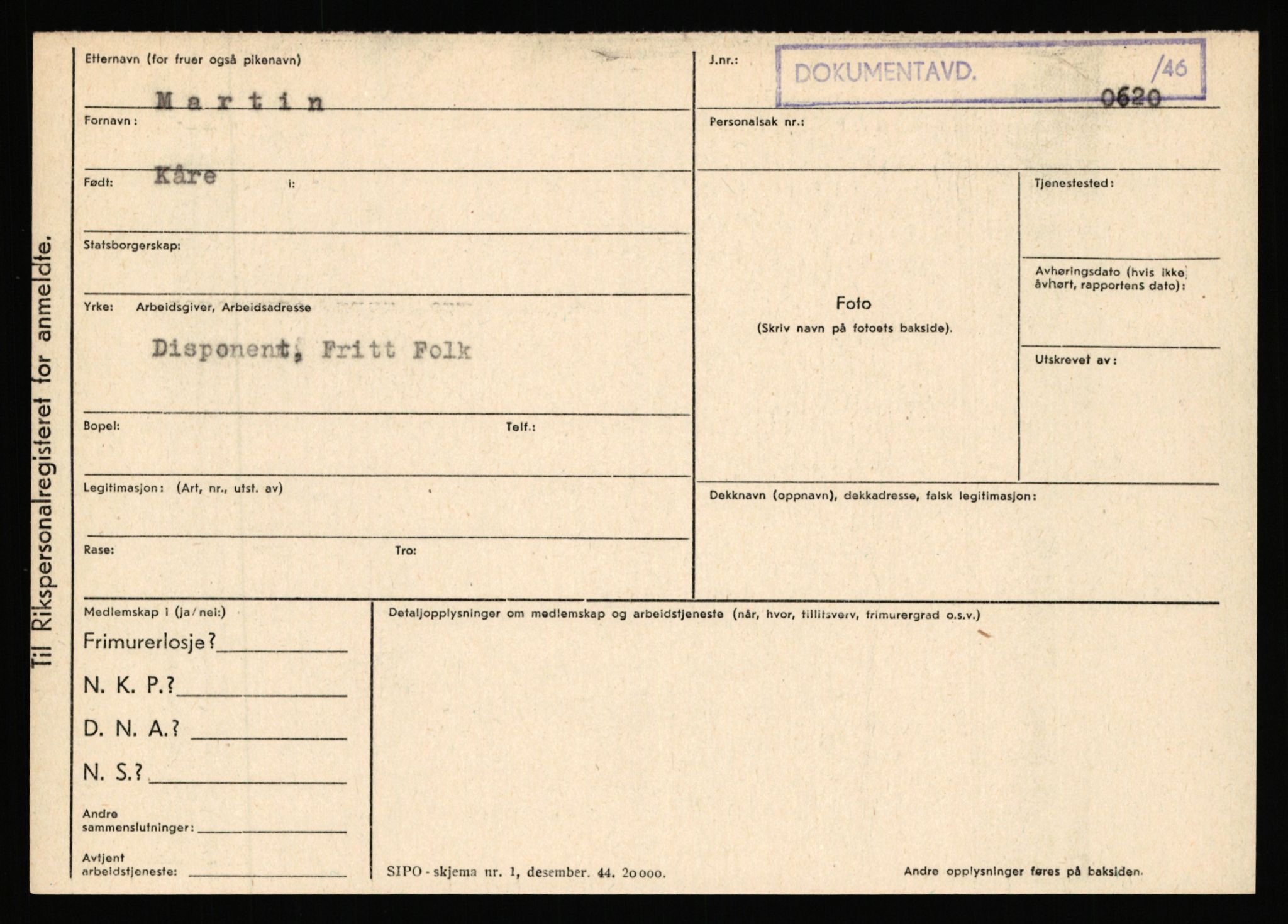 Statspolitiet - Hovedkontoret / Osloavdelingen, AV/RA-S-1329/C/Ca/L0010: Lind - Moksnes, 1943-1945, p. 2818