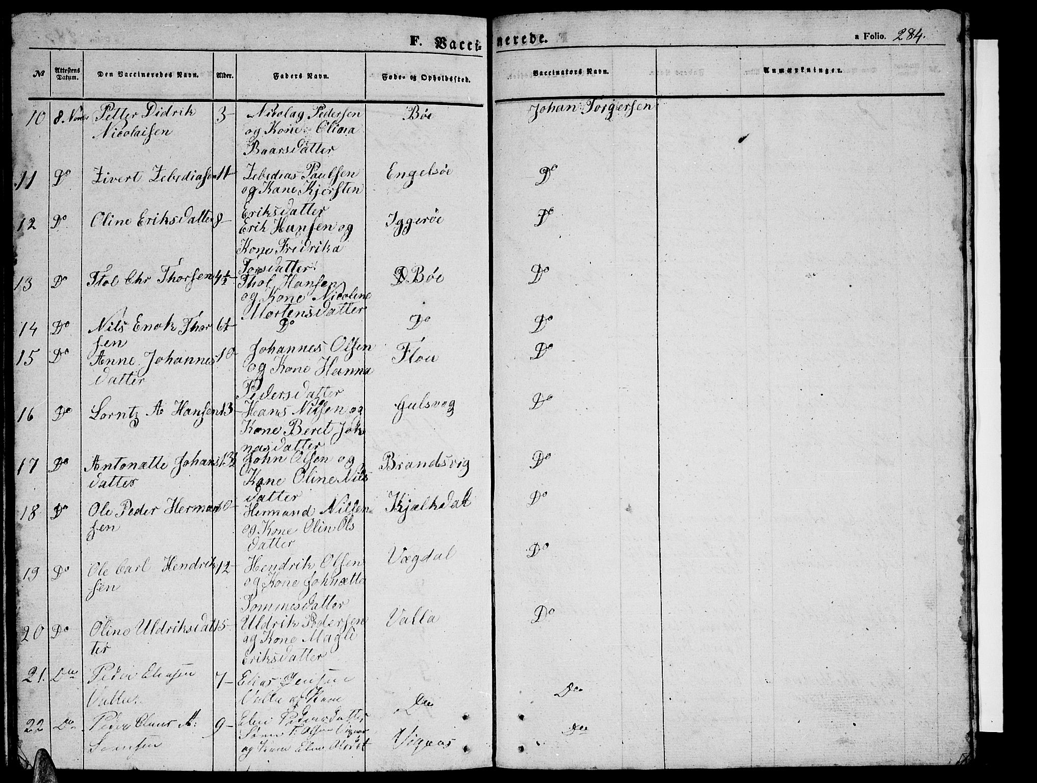 Ministerialprotokoller, klokkerbøker og fødselsregistre - Nordland, AV/SAT-A-1459/816/L0251: Parish register (copy) no. 816C01, 1852-1870, p. 284