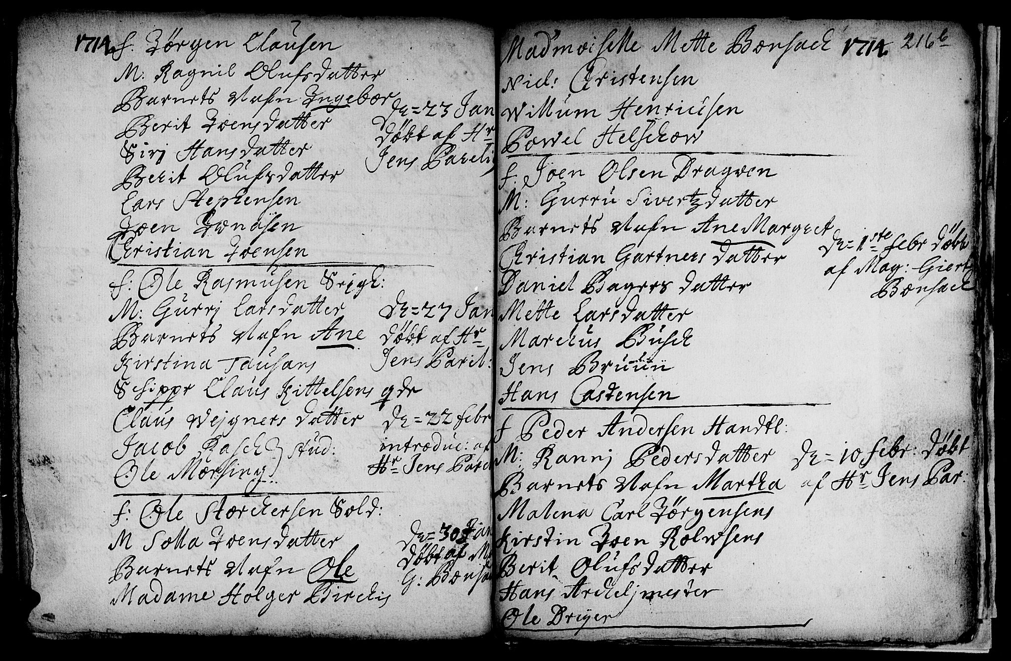 Ministerialprotokoller, klokkerbøker og fødselsregistre - Sør-Trøndelag, SAT/A-1456/601/L0034: Parish register (official) no. 601A02, 1702-1714, p. 216c