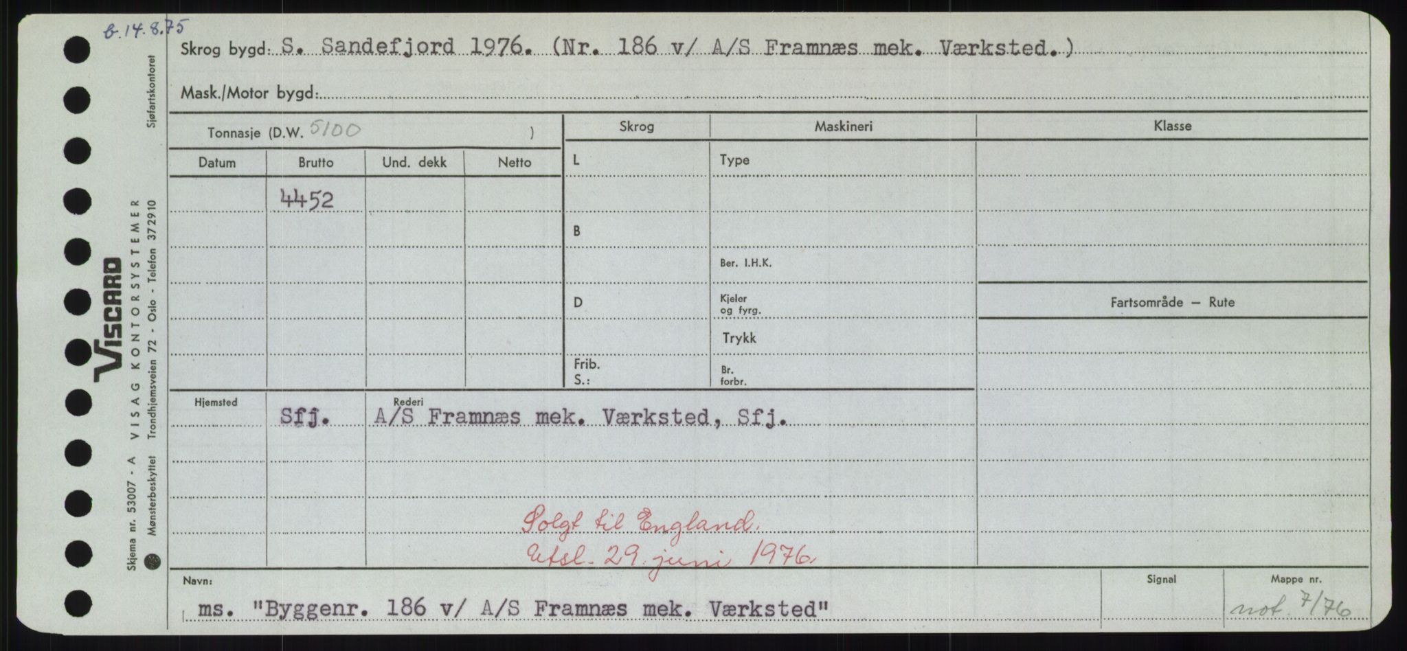 Sjøfartsdirektoratet med forløpere, Skipsmålingen, AV/RA-S-1627/H/Hd/L0006: Fartøy, Byg-Båt, p. 283