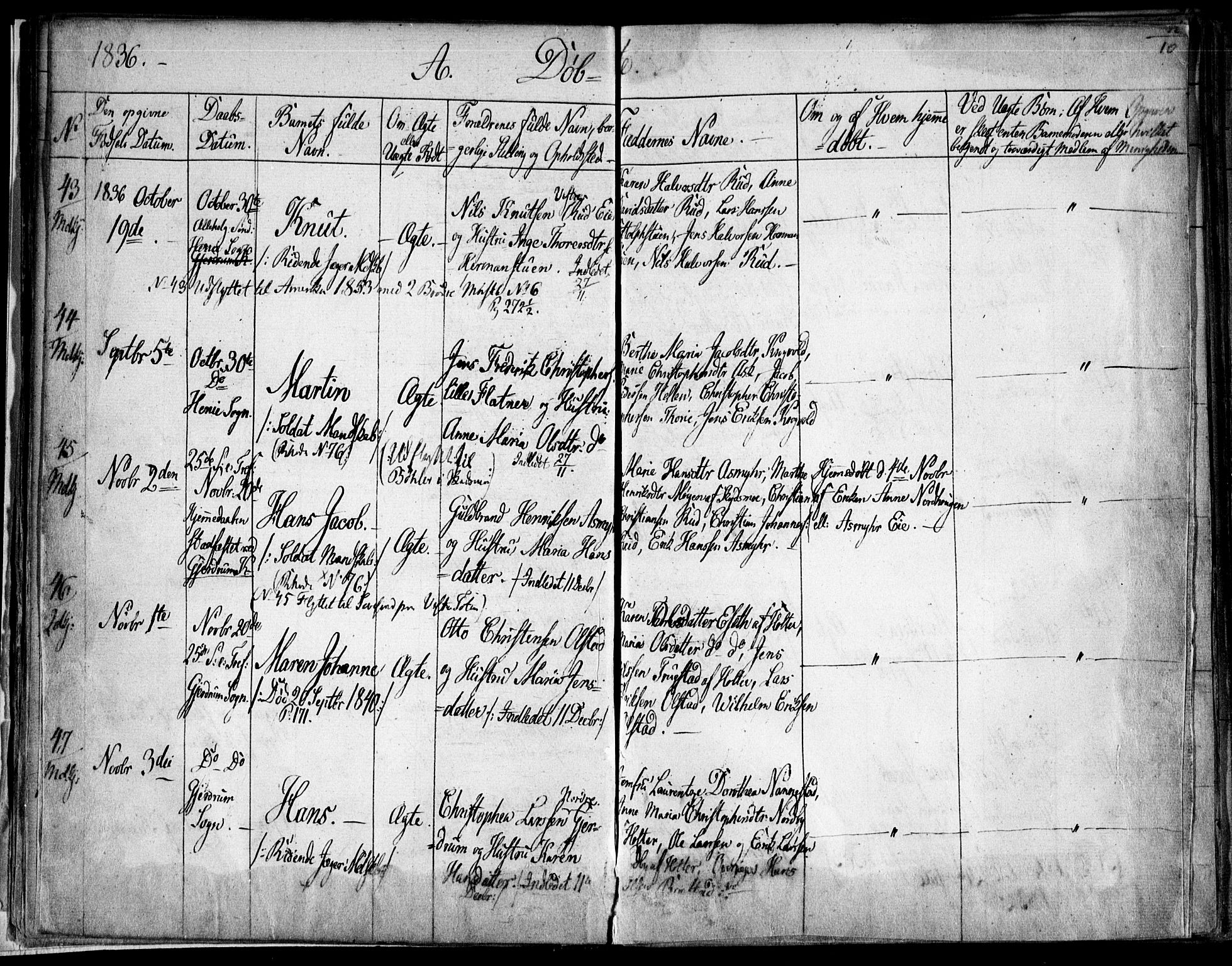 Gjerdrum prestekontor Kirkebøker, AV/SAO-A-10412b/F/Fa/L0005: Parish register (official) no. I 5, 1835-1845, p. 10