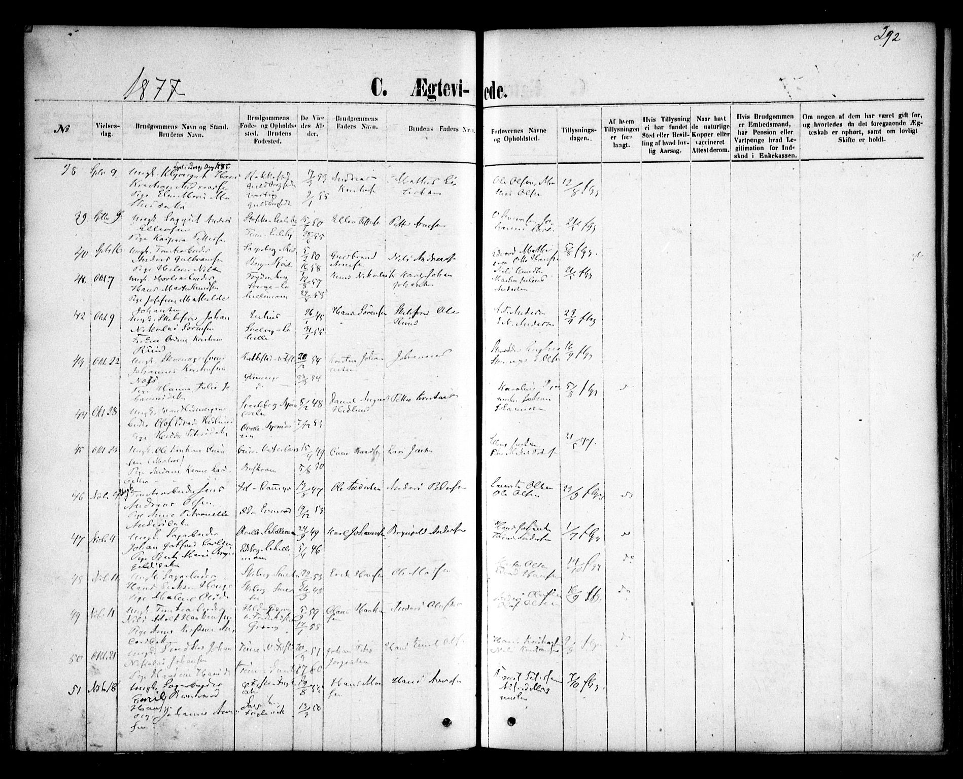 Glemmen prestekontor Kirkebøker, AV/SAO-A-10908/F/Fa/L0009: Parish register (official) no. 9, 1871-1878, p. 292