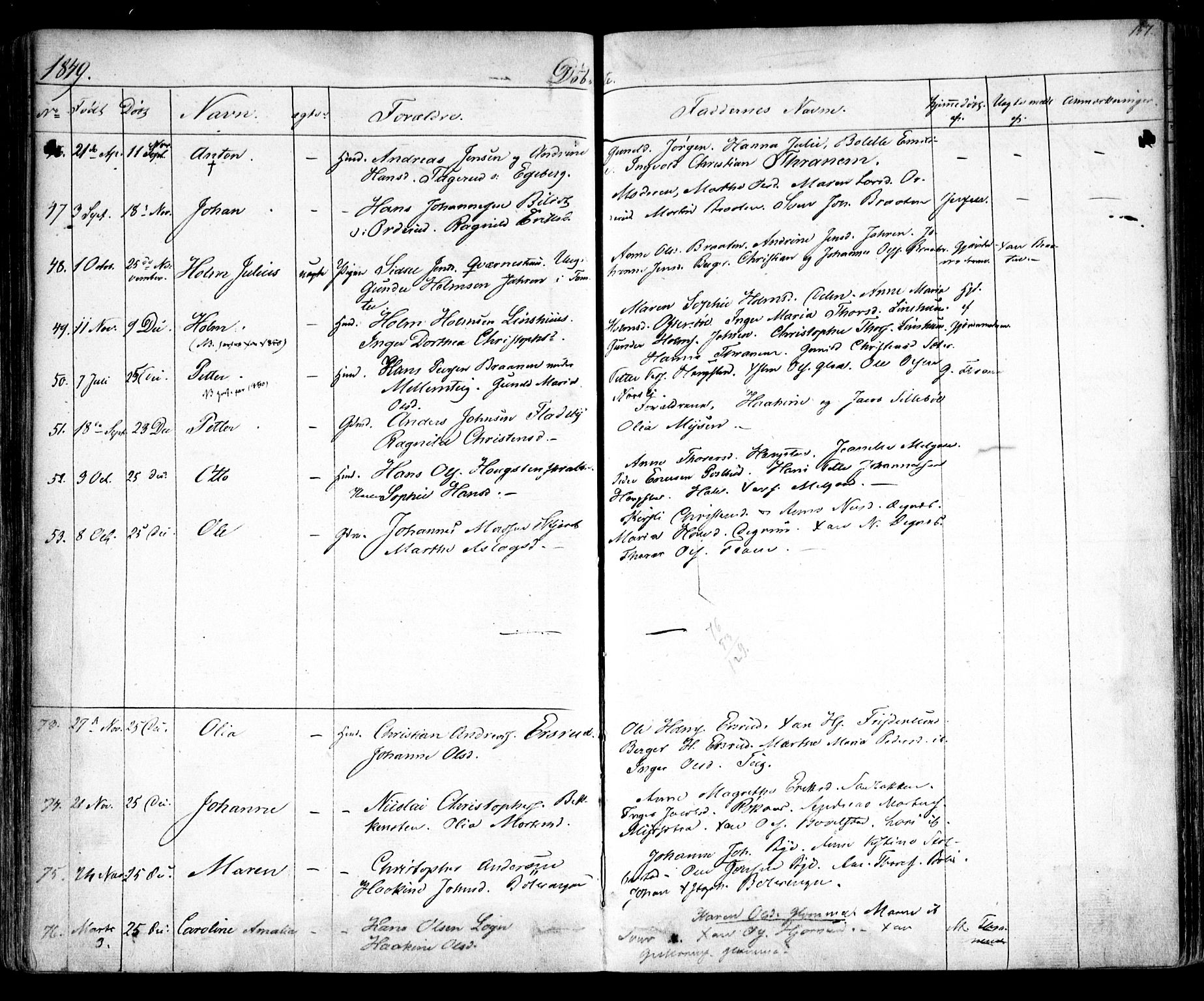 Enebakk prestekontor Kirkebøker, AV/SAO-A-10171c/F/Fa/L0009: Parish register (official) no. I 9, 1832-1861, p. 157