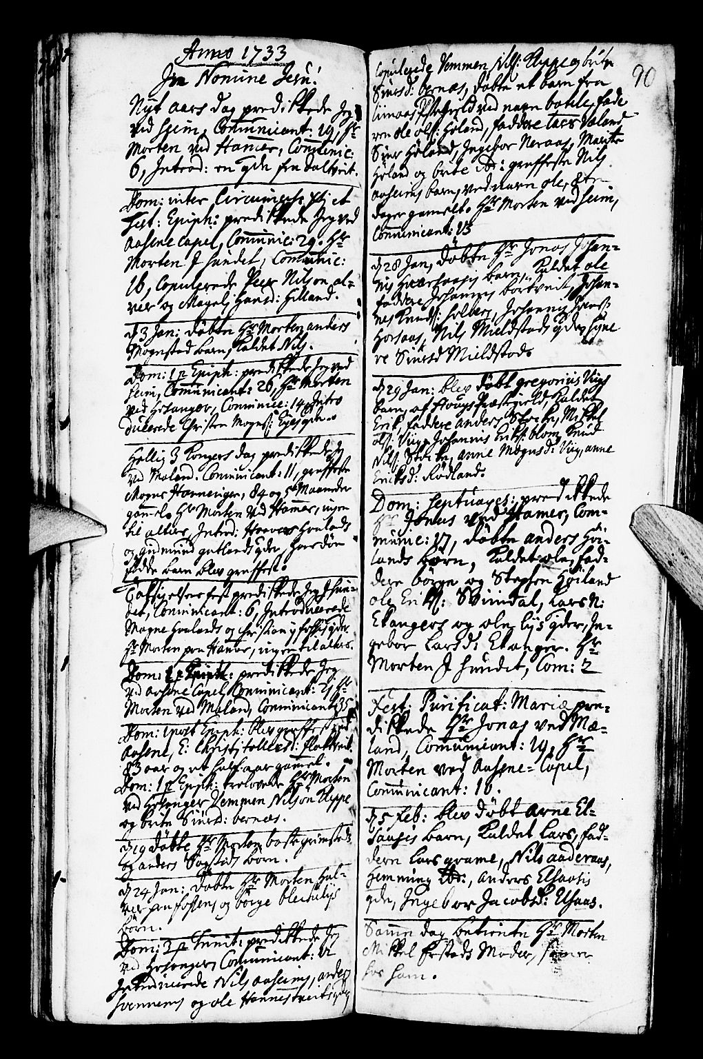 Hamre sokneprestembete, AV/SAB-A-75501/H/Ha/Haa/Haaa/L0004: Parish register (official) no. A 4, 1727-1733, p. 90