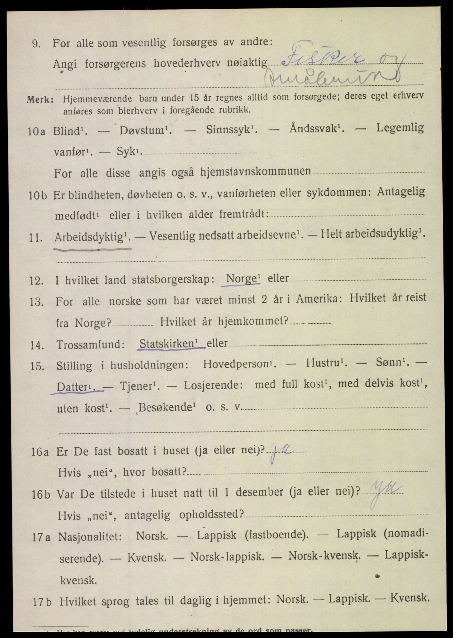 SAT, 1920 census for Kjerringøy, 1920, p. 1690