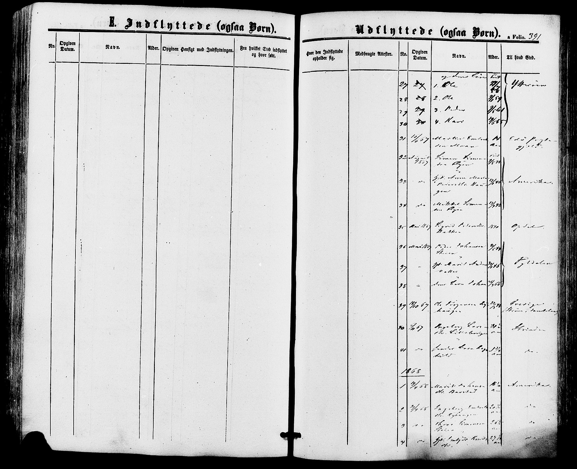 Alvdal prestekontor, SAH/PREST-060/H/Ha/Haa/L0001: Parish register (official) no. 1, 1863-1882, p. 391