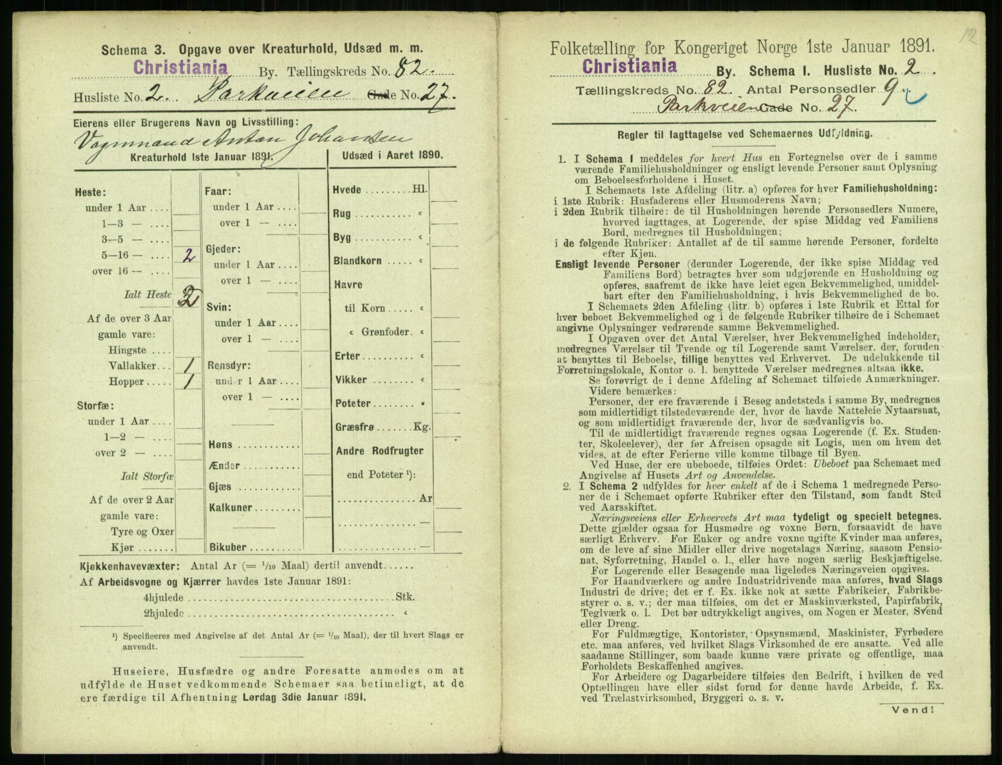 RA, 1891 census for 0301 Kristiania, 1891, p. 41881