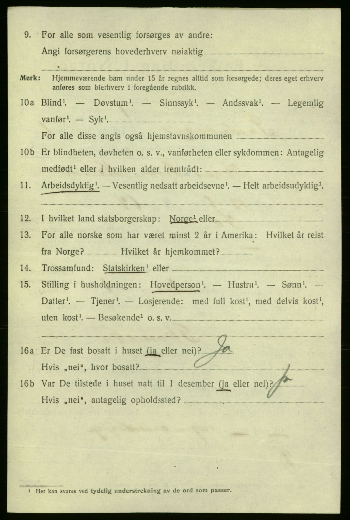 SAO, 1920 census for Fredrikshald, 1920, p. 9172