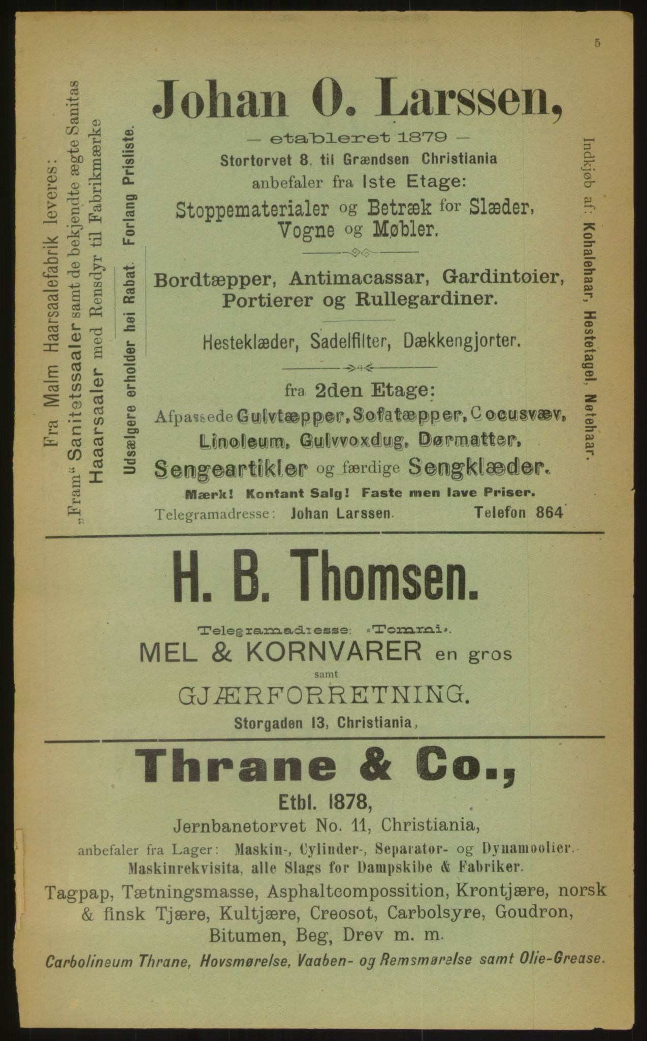 Kristiania/Oslo adressebok, PUBL/-, 1899, p. 5