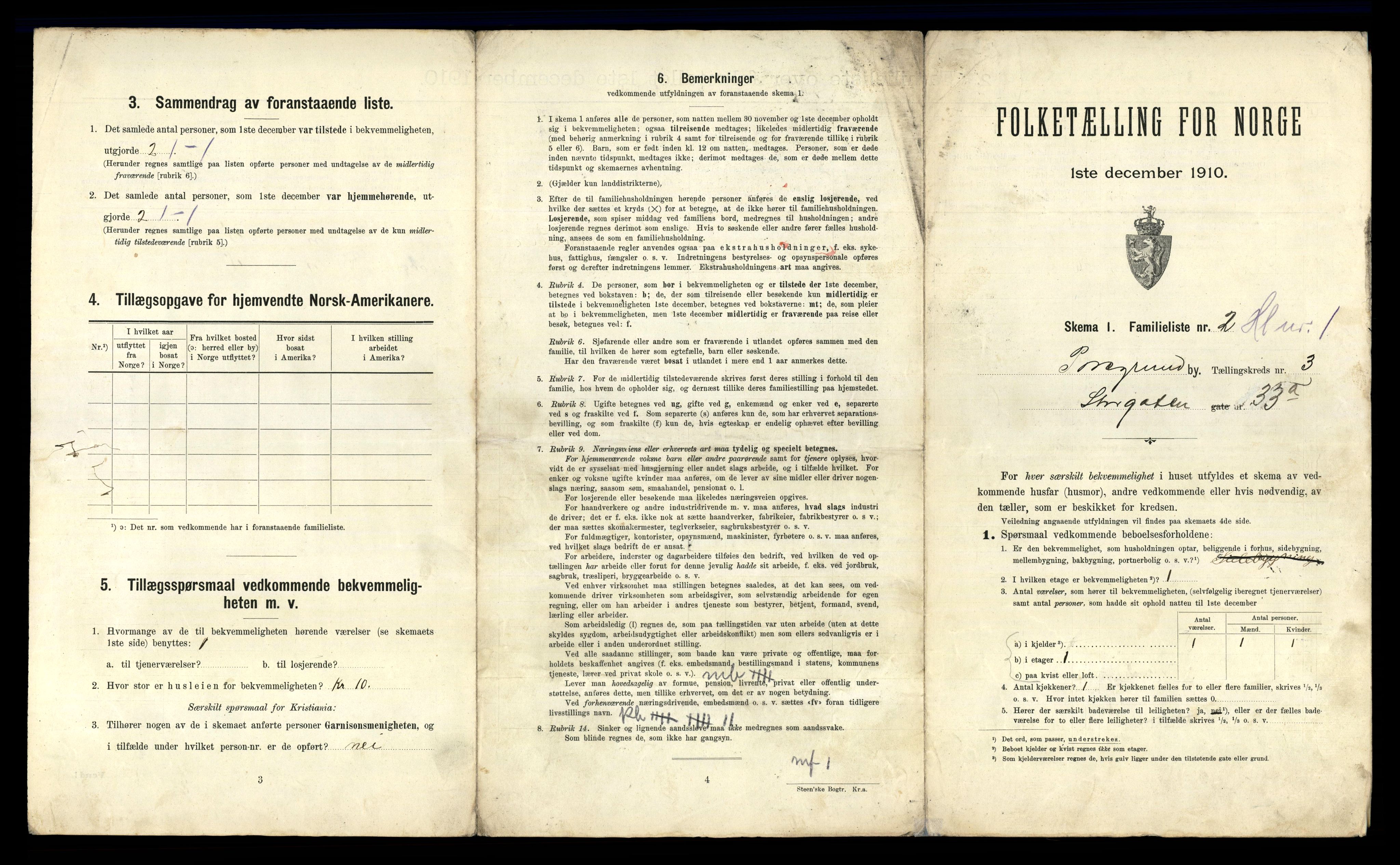 RA, 1910 census for Porsgrunn, 1910, p. 1538