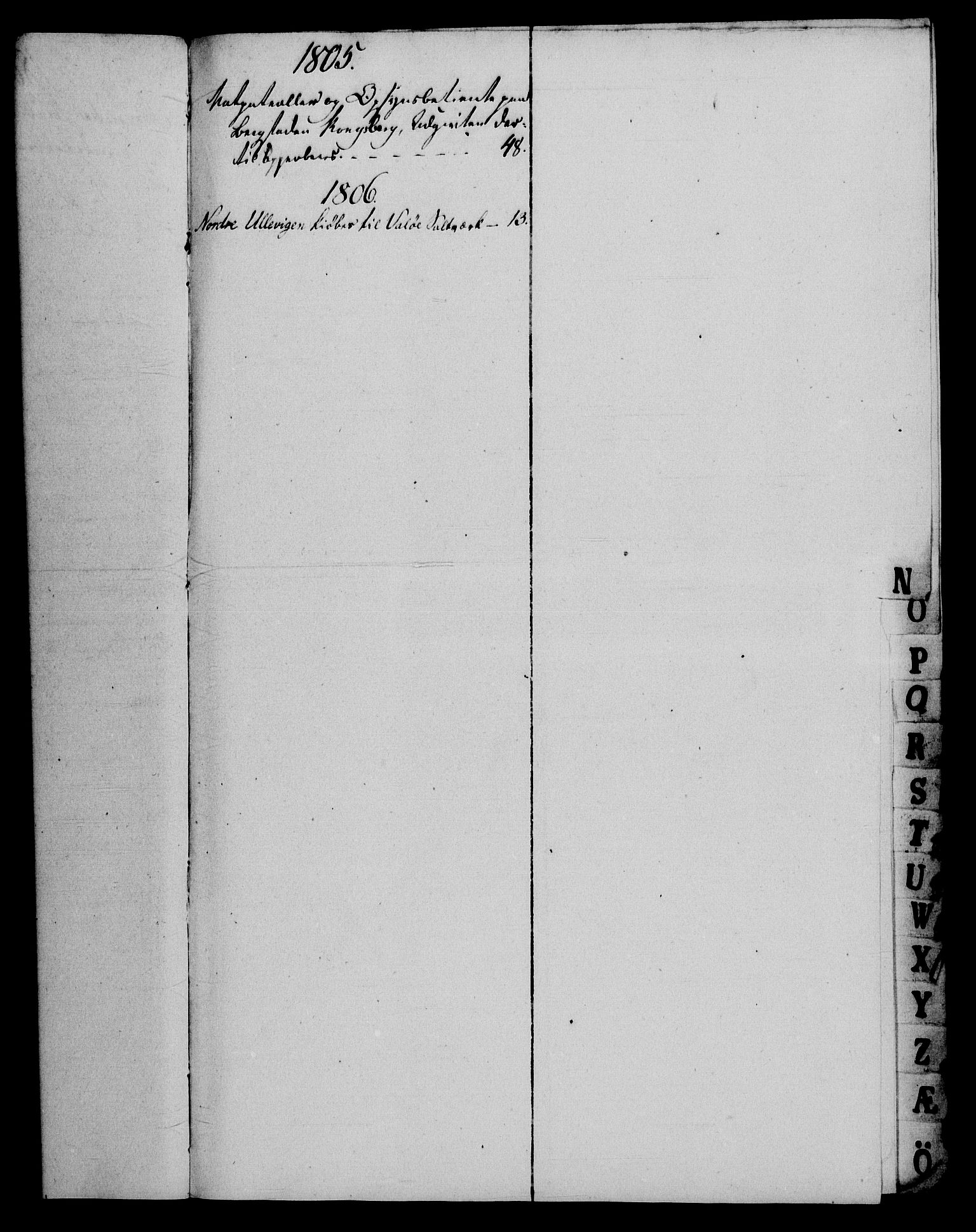 Rentekammeret, Renteskriverkontorene, RA/EA-3115/M/Mf/Mfb/L0007: Relasjons- og resolusjonsprotokoll med register (merket RK 54.13), 1805-1806